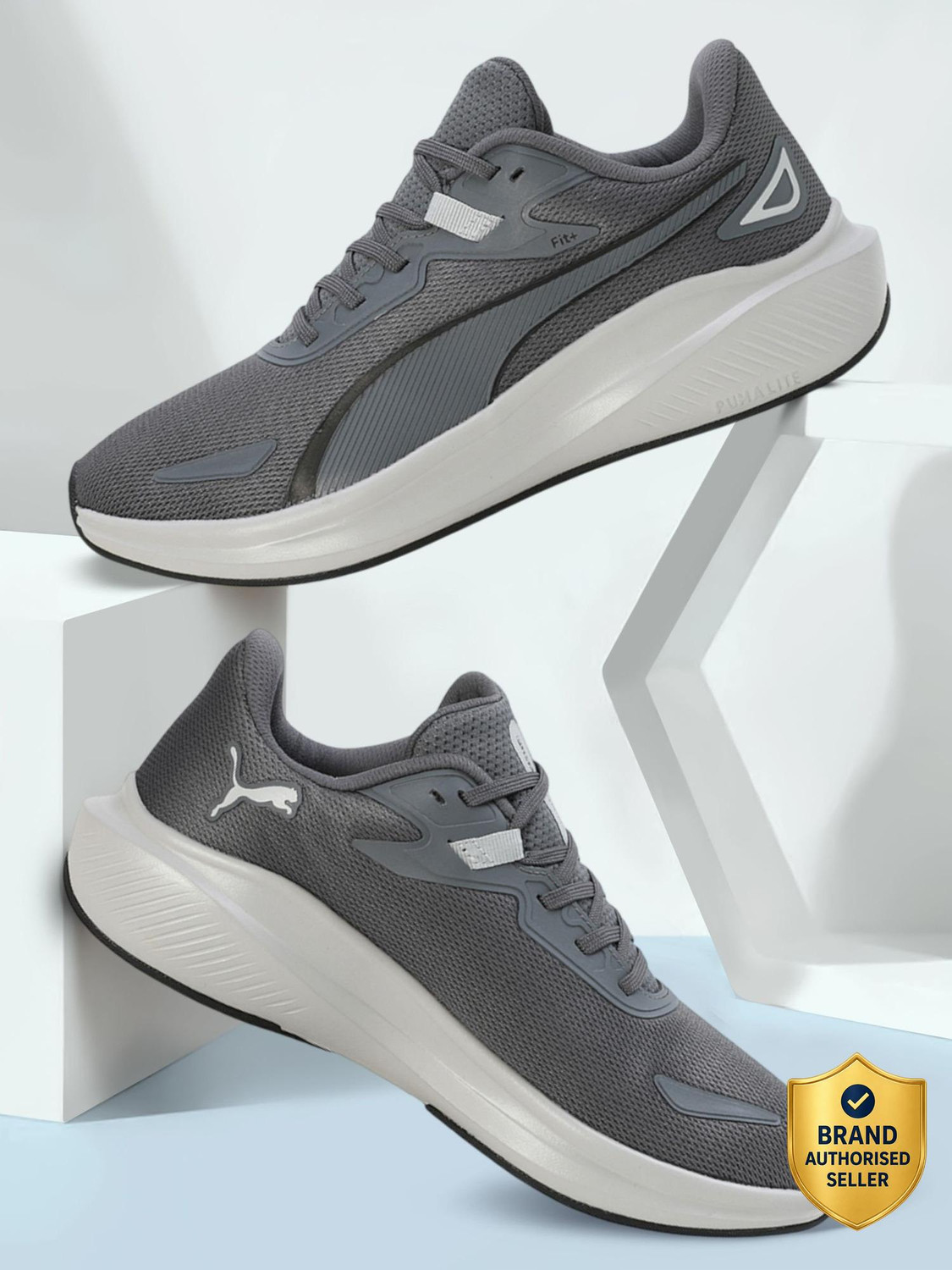 PUMA Skyrocket Lite Running Shoes For Men (Grey , 8) - Image 1