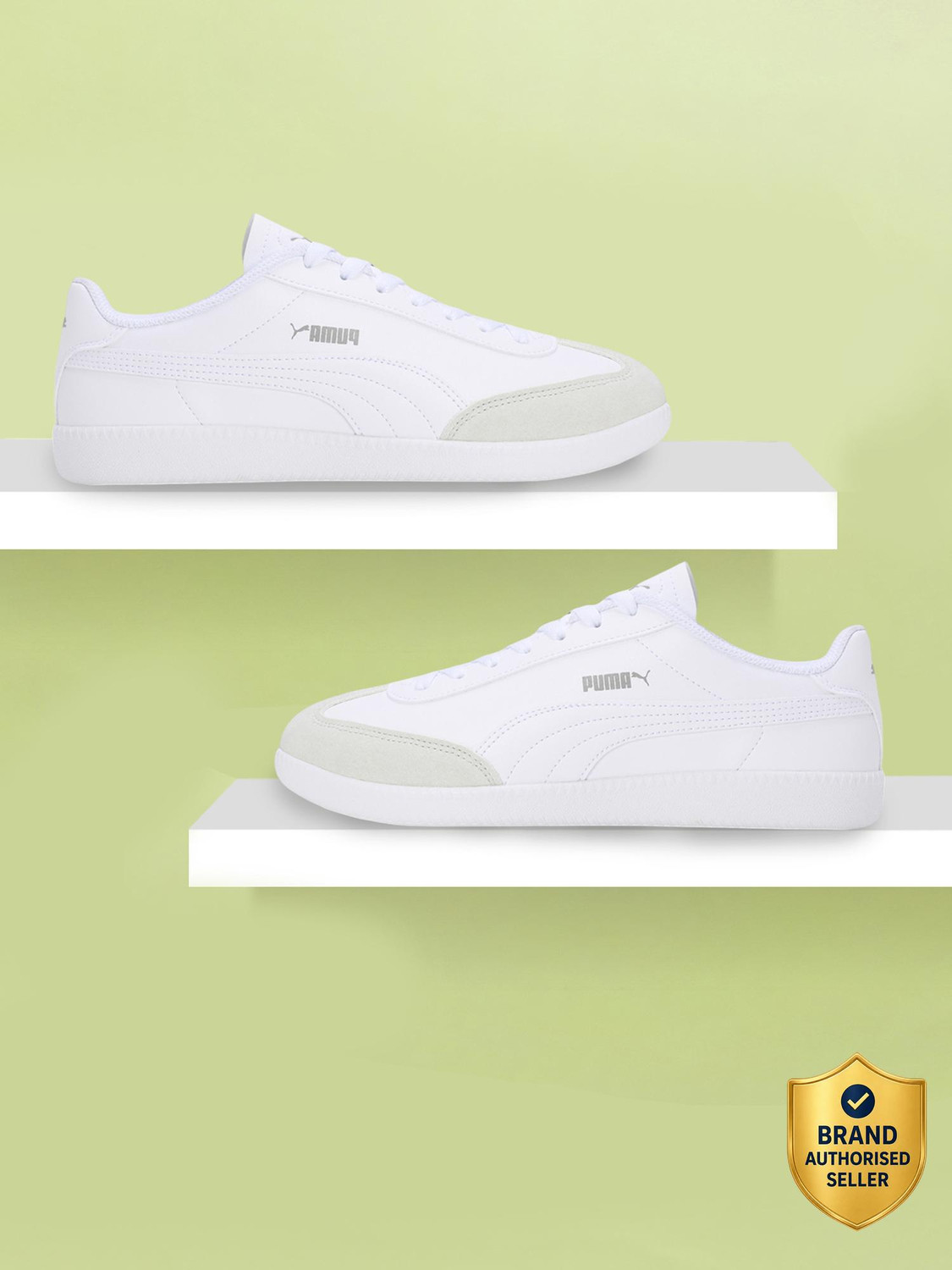 PUMA 9-T Sneakers for Men, White, Size 9 - Image 1