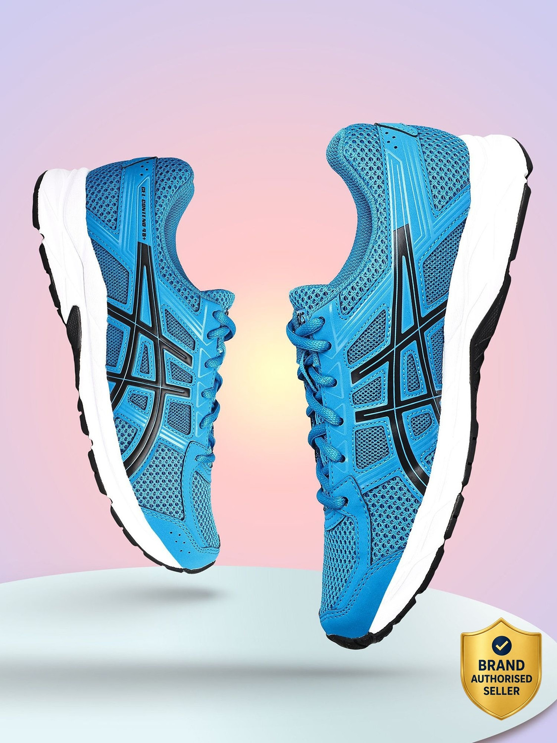 Asics GEL-CONTEND 4B+ Running Shoes For Men (Blue , 10) - Image 1