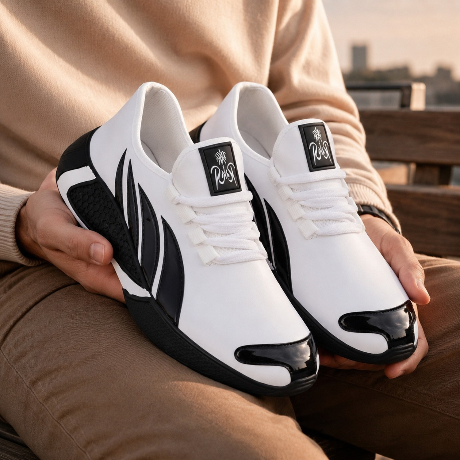 JOSMOS Men's Running Shoes (White, UK 7) - Image 1
