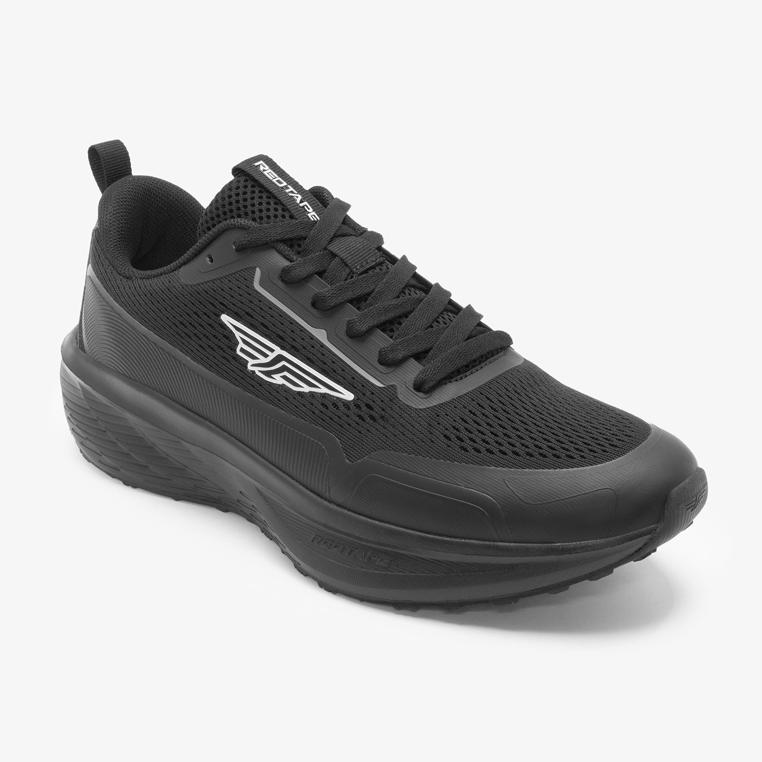 Red Tape Men's Black Low Cut Sports Walking Shoes (Size 8) - Image 1