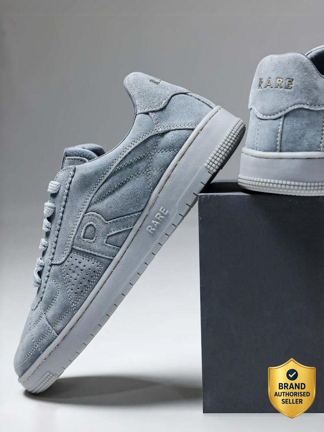 RARE RABBIT RAGNO GREY PRIMARY Sneakers For Men (Grey , 9) - Image 1