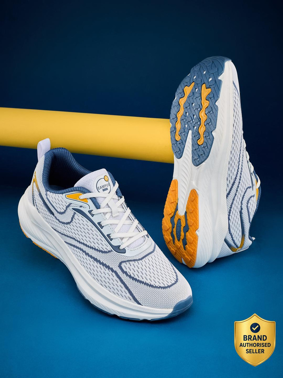 CAMPUS RIVO Running Shoes for Men (White, 9) - Image 1
