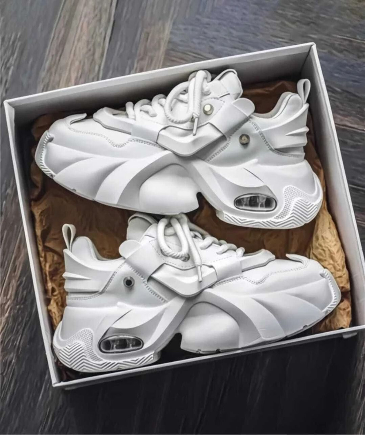 FOOTZIO Lace Sneakers For Boys (White, 16 Years+) - Image 1