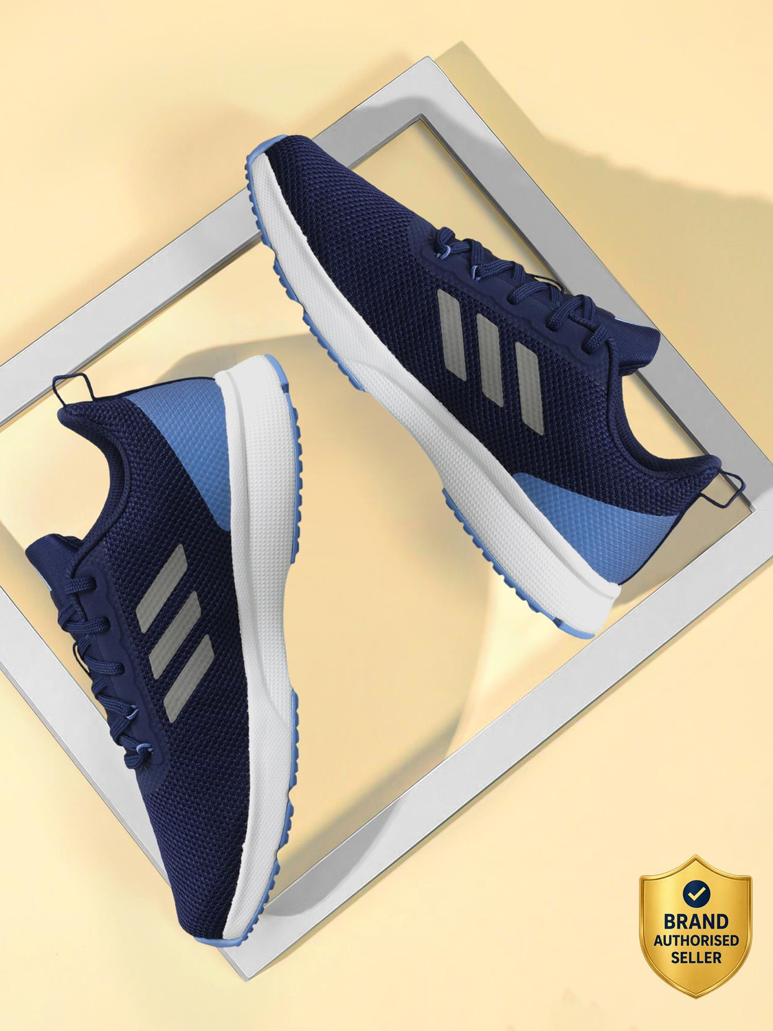 ADIDAS Glowrun Reflective M Running Shoes For Men (Blue , 9) - Image 1
