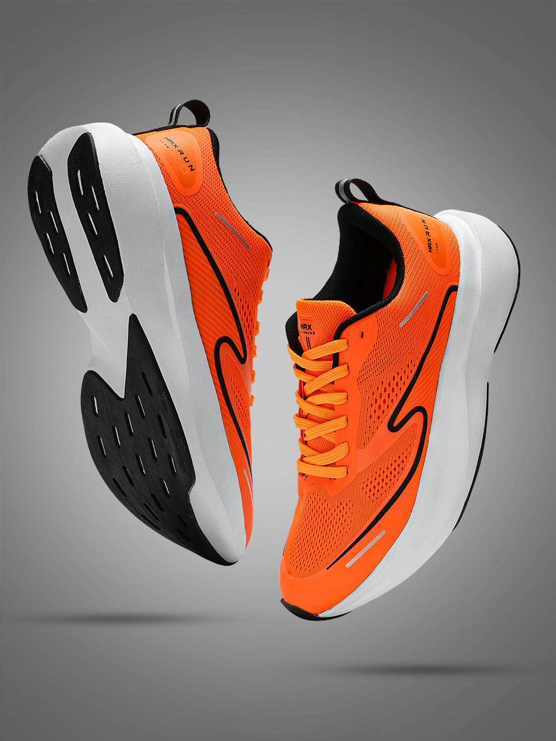 HRX by Hrithik Roshan Sneakers For Men (Orange , 8) - Image 1