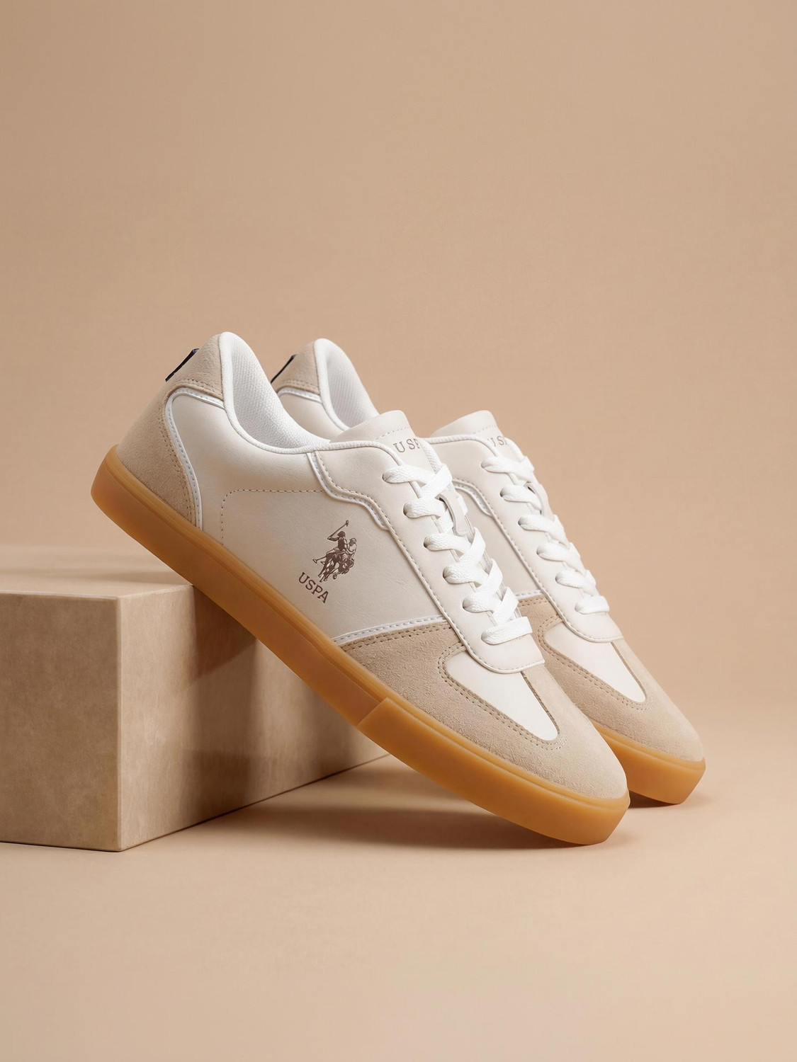 U.S. POLO ASSN. Sneakers For Men (Beige , 9) - Image 1