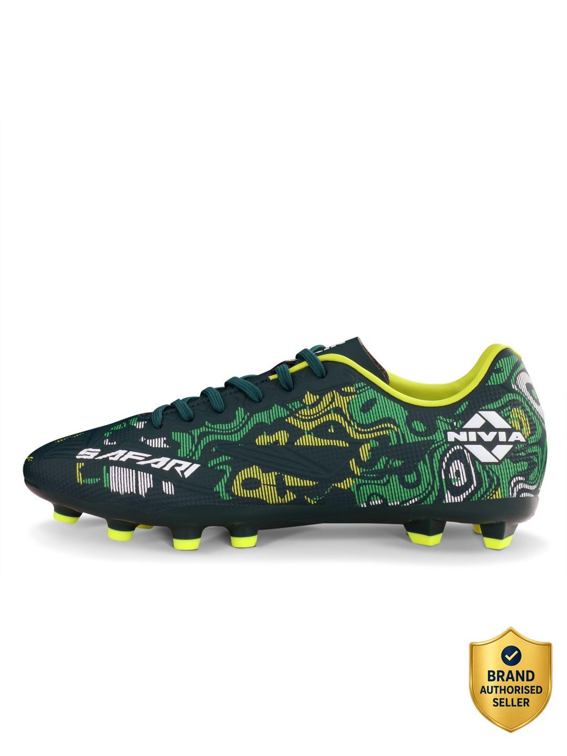 NIVIA Football Stud Shoes for Men, Green, Size 7 - Image 1