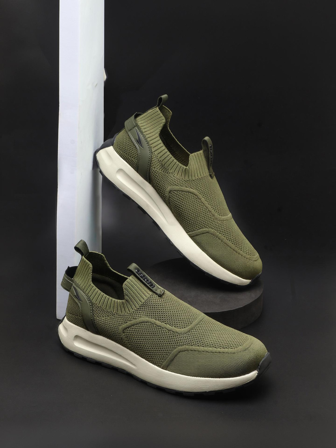 asian Wind Pro-11 Walking Shoes for Men | Lightweight, Memory Foam Cushion Sole Mocassin For Men (Olive , 7) - Image 1