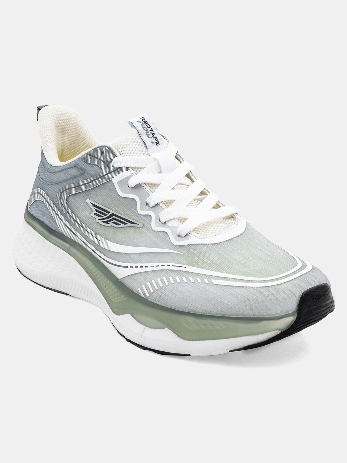 RED TAPE Athleisure | Cultured Round-Toe Shape & Cushioning Technology Walking Shoes For Men (White, Green , 7) - Image 1