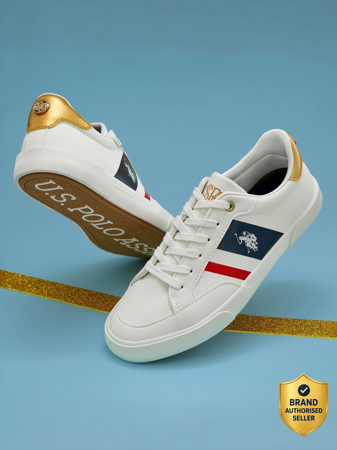 U.S. POLO ASSN. Harper 2.0 Women's Sneakers, White, Size 5 - Image 1