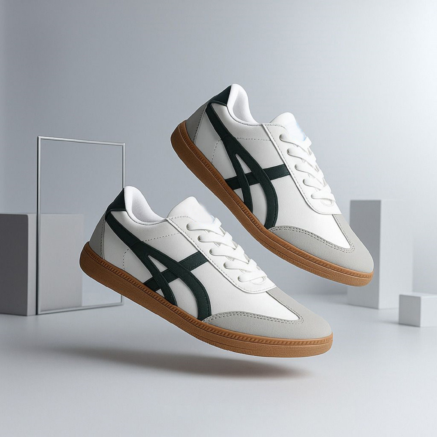 house of common Badminton Shoes For Men (White , 7) - Image 1