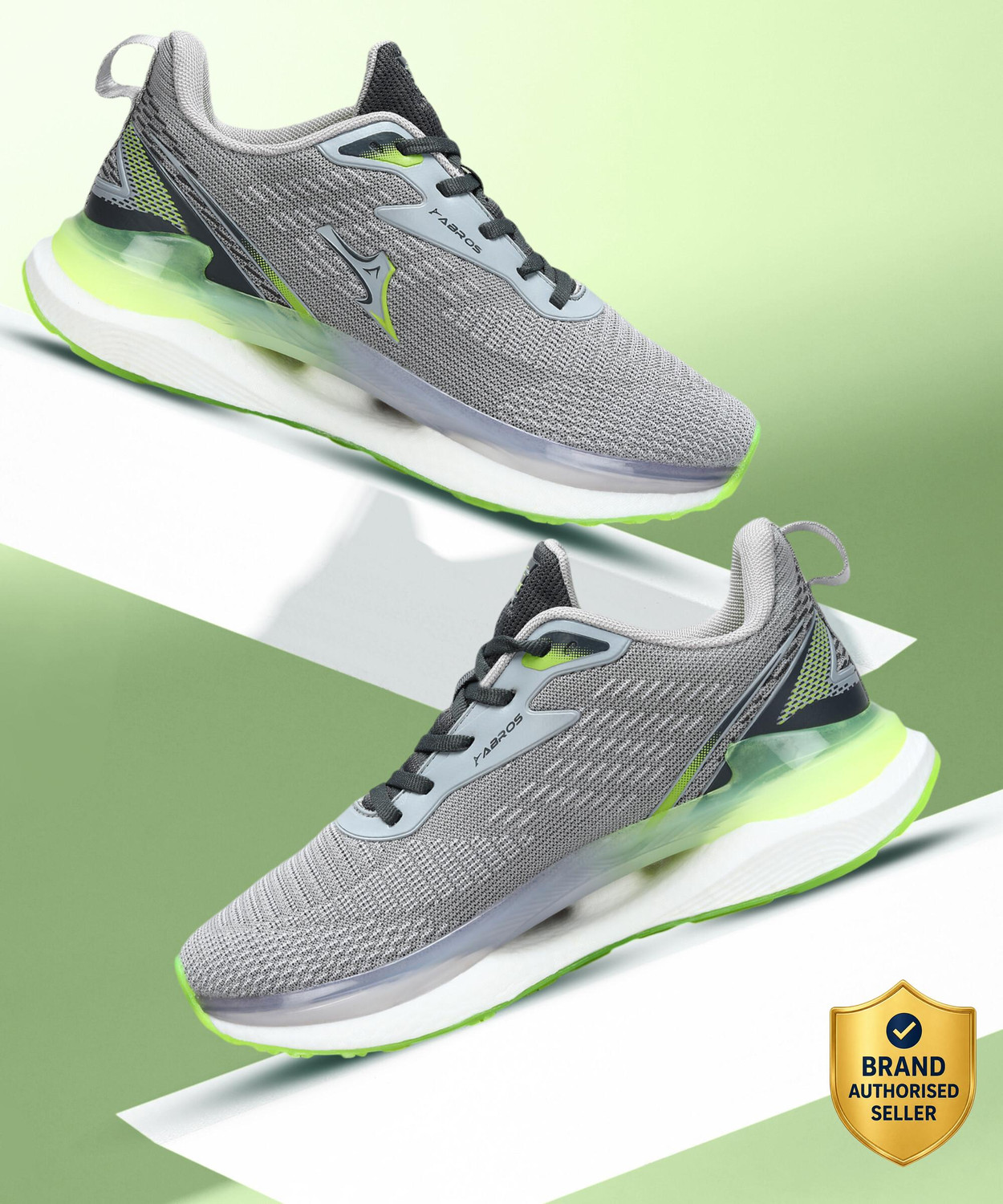 Abros NATIVE PRO Athleisure Walking Shoes (Grey, 7) - Image 1