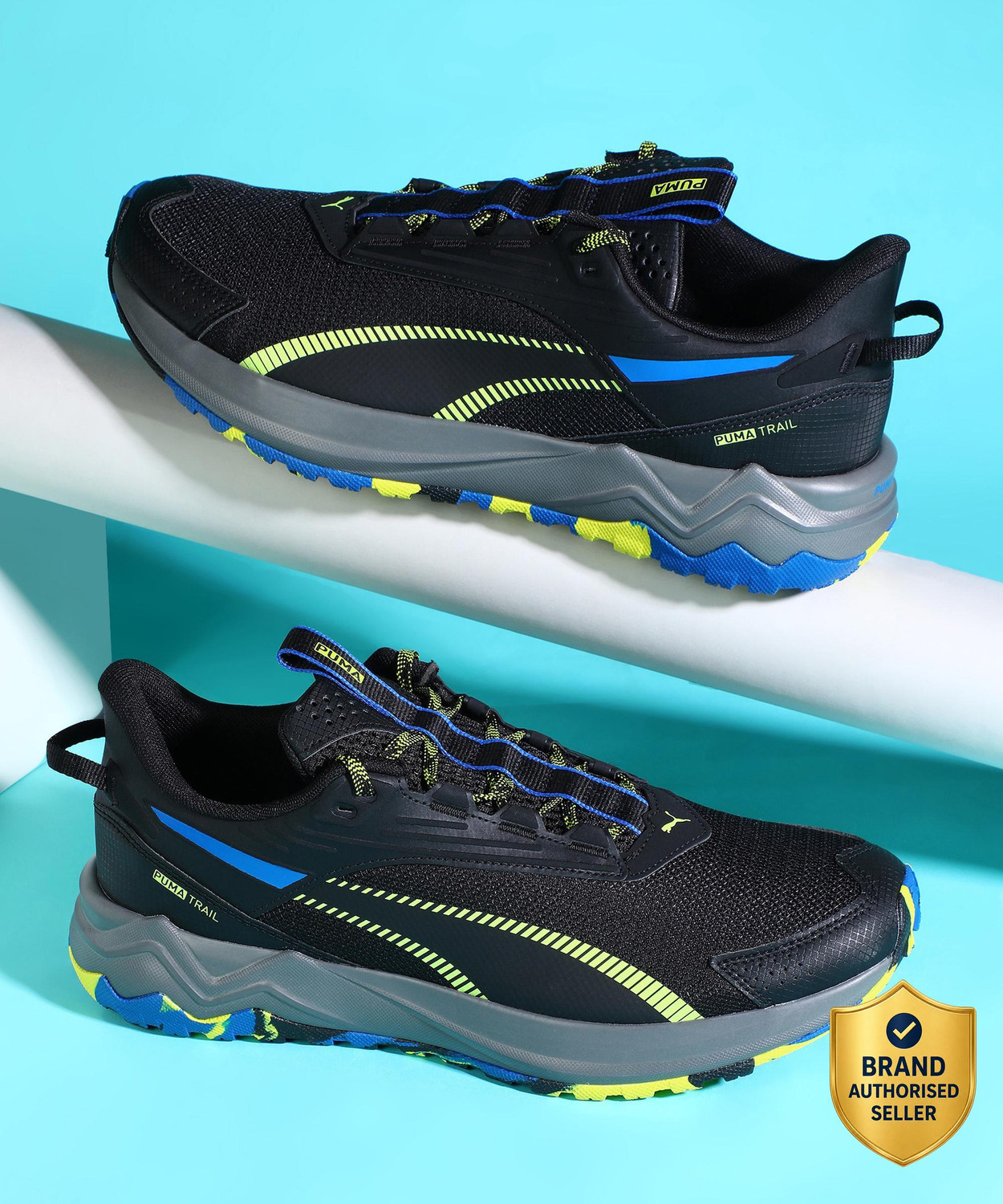 PUMA Extend Lite Trail Running Shoes For Men (Black , 7) - Image 1
