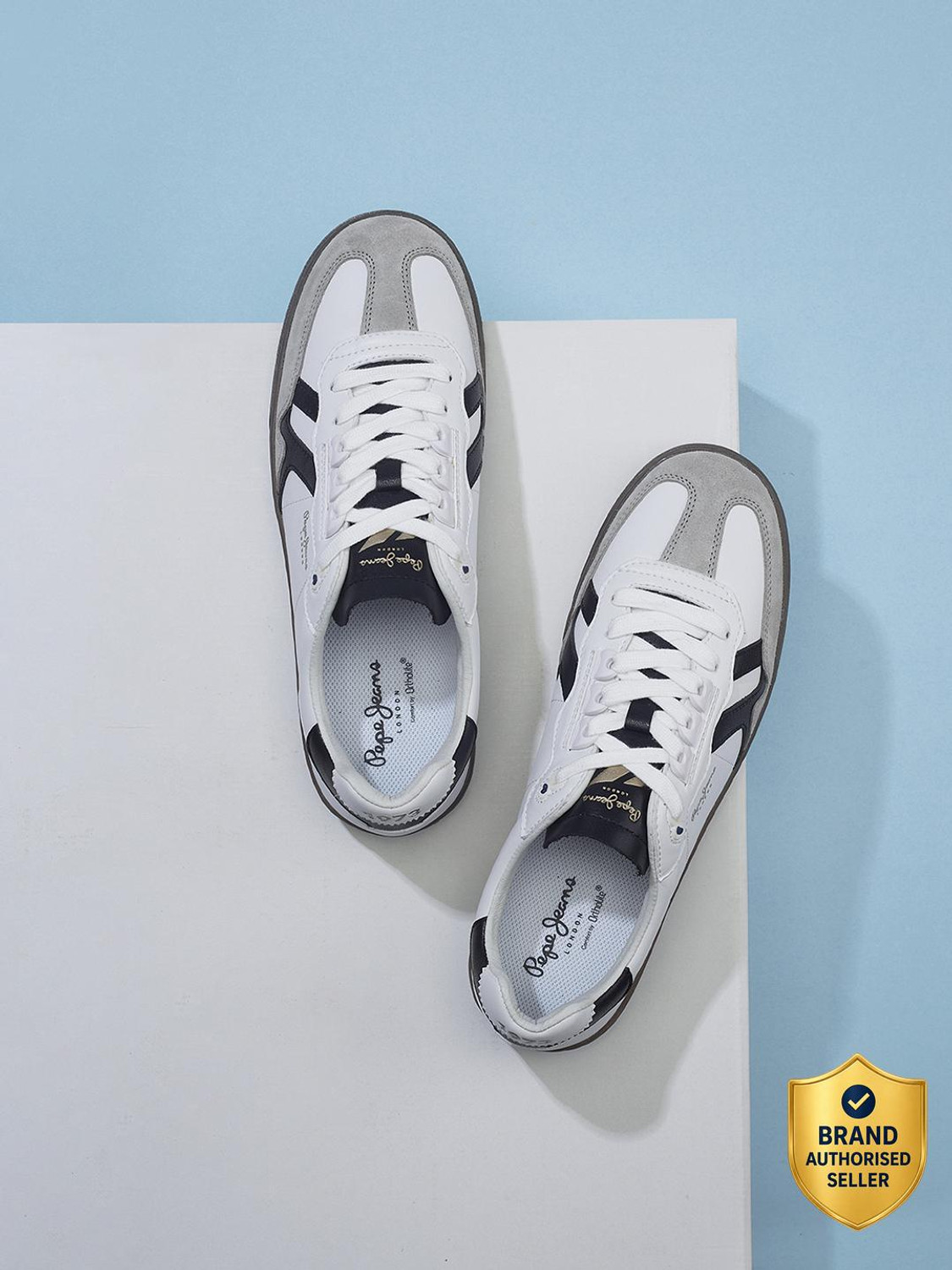 Pepe Jeans Sneakers For Men (White , 11) - Image 1