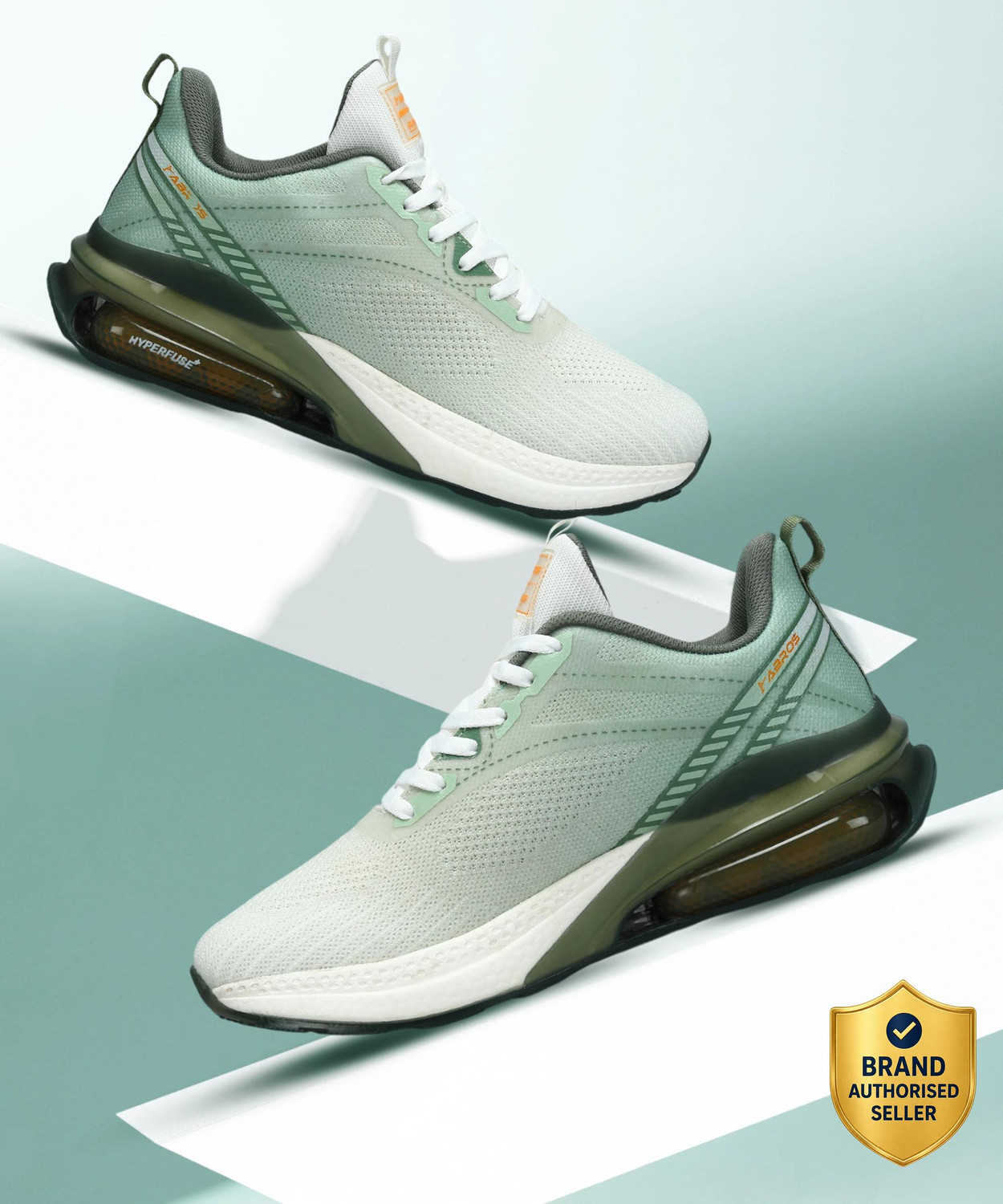 Abros QUID PRO Running Shoes for Men (Green, 9) - Image 1