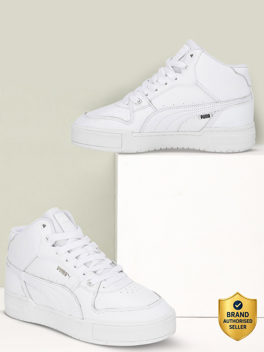 PUMA CA Pro Mid Sneakers For Men (White , 9) - Image 1