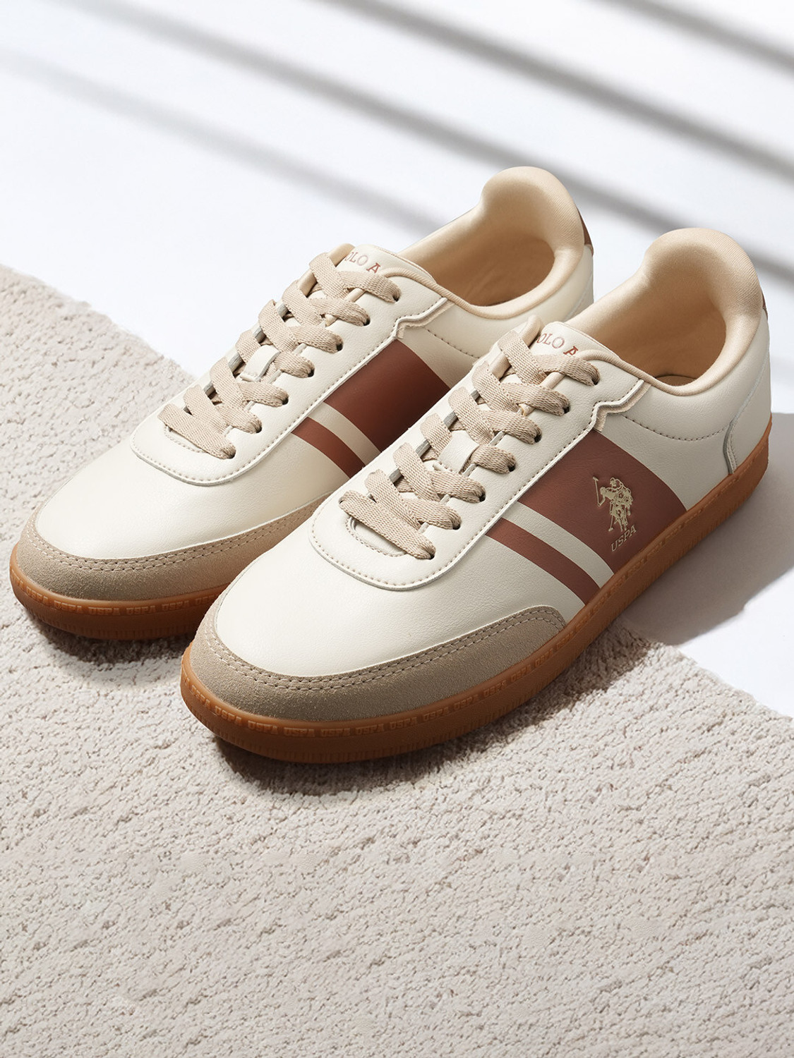 U.S. POLO ASSN. Sneakers For Men (Beige , 8) - Image 1