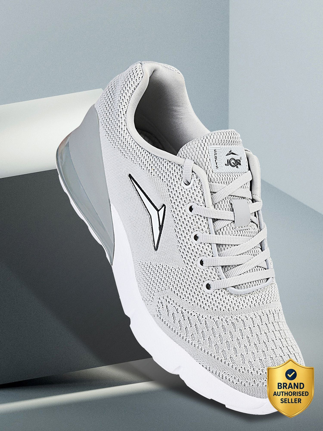 JQR EAST PLUS Running Shoes for Men (Grey, Size 6) - Image 1