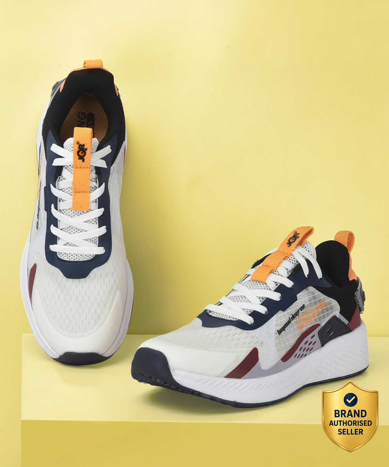 JQR BLAST Running Shoes For Men (White , 7) - Image 1