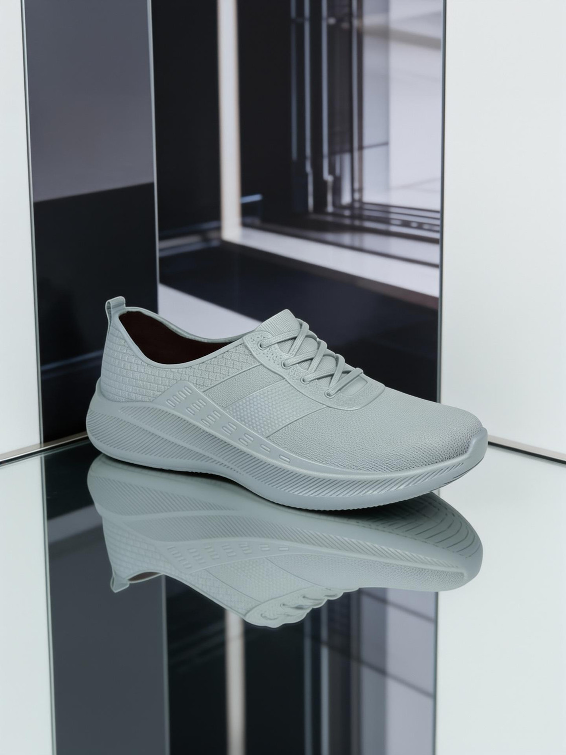 AJANTA Waterproof Sneakers for Men (Grey, Size 8) - Image 1