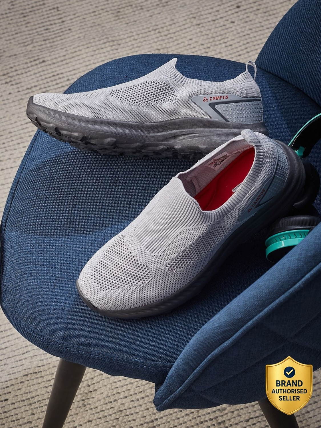 CAMPUS FRAME Walking Shoes For Men (Grey , 6) - Image 1