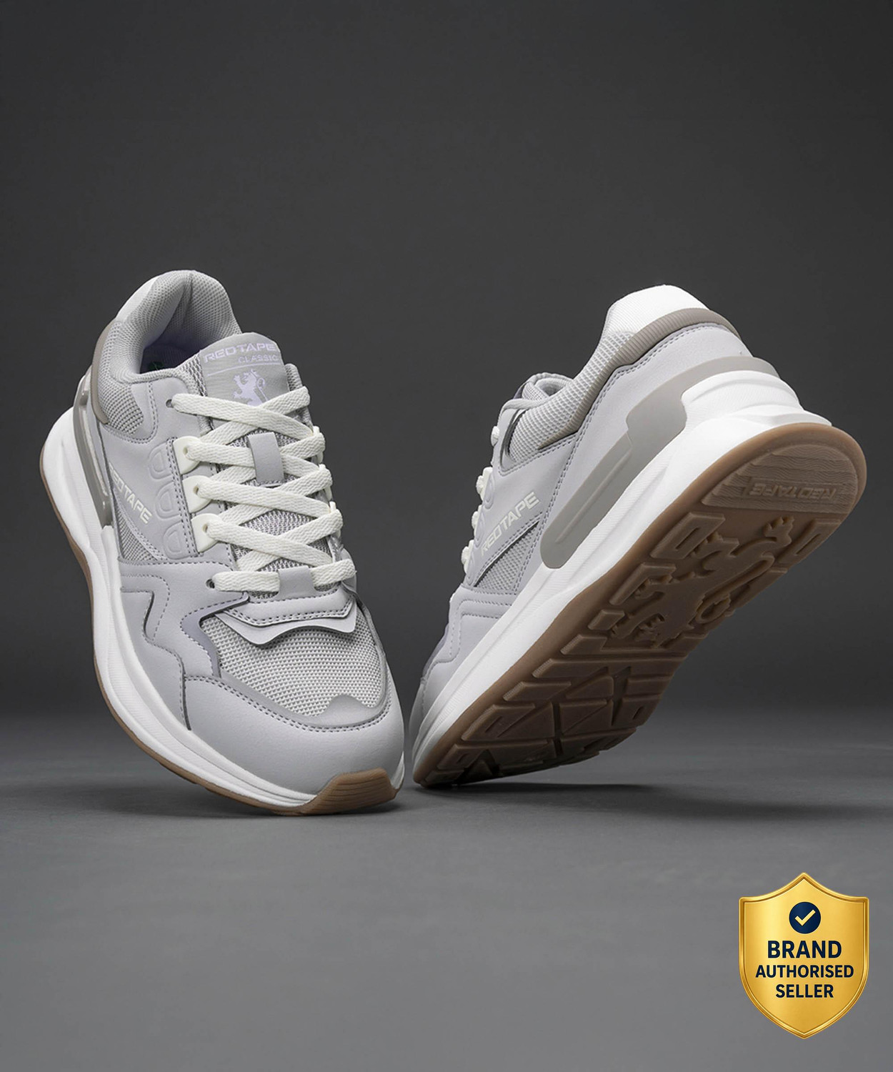 RED TAPE Lifestyle Casual Shoes for Men | Elegantly Rounded Front, Soothing Insole Sneakers For Men (Grey , 6) - Image 1