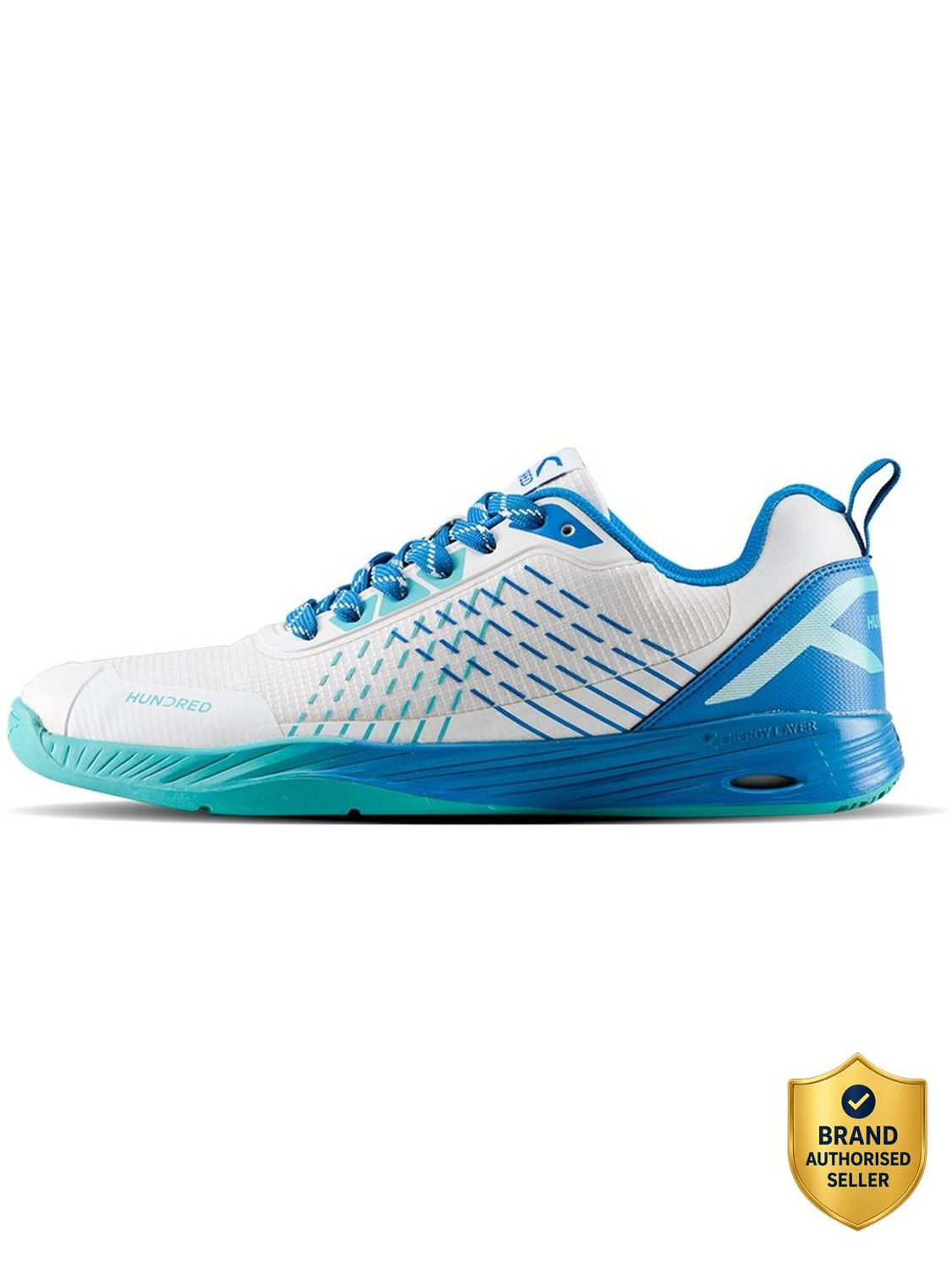 Hundred Court Zoom Non-Marking Badminton Shoes Men White Blue 7 - Image 1