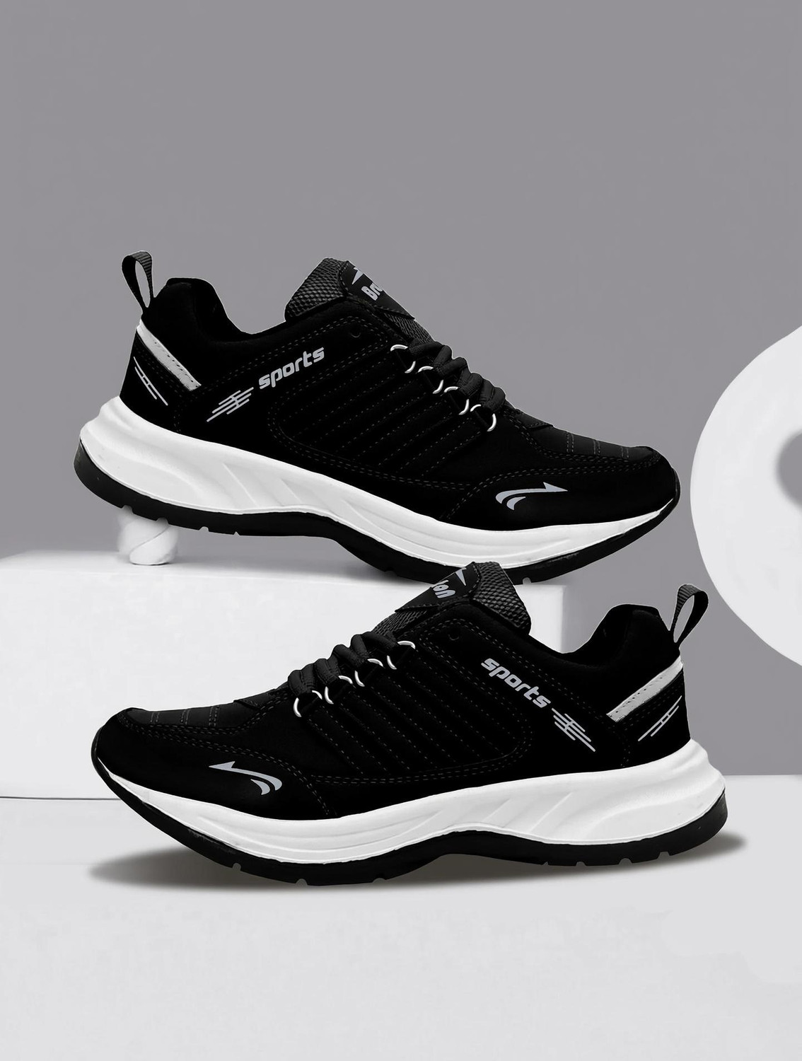 BRUTON Lite Casual Shoes Sneakers For Men (Black , 6) - Image 1