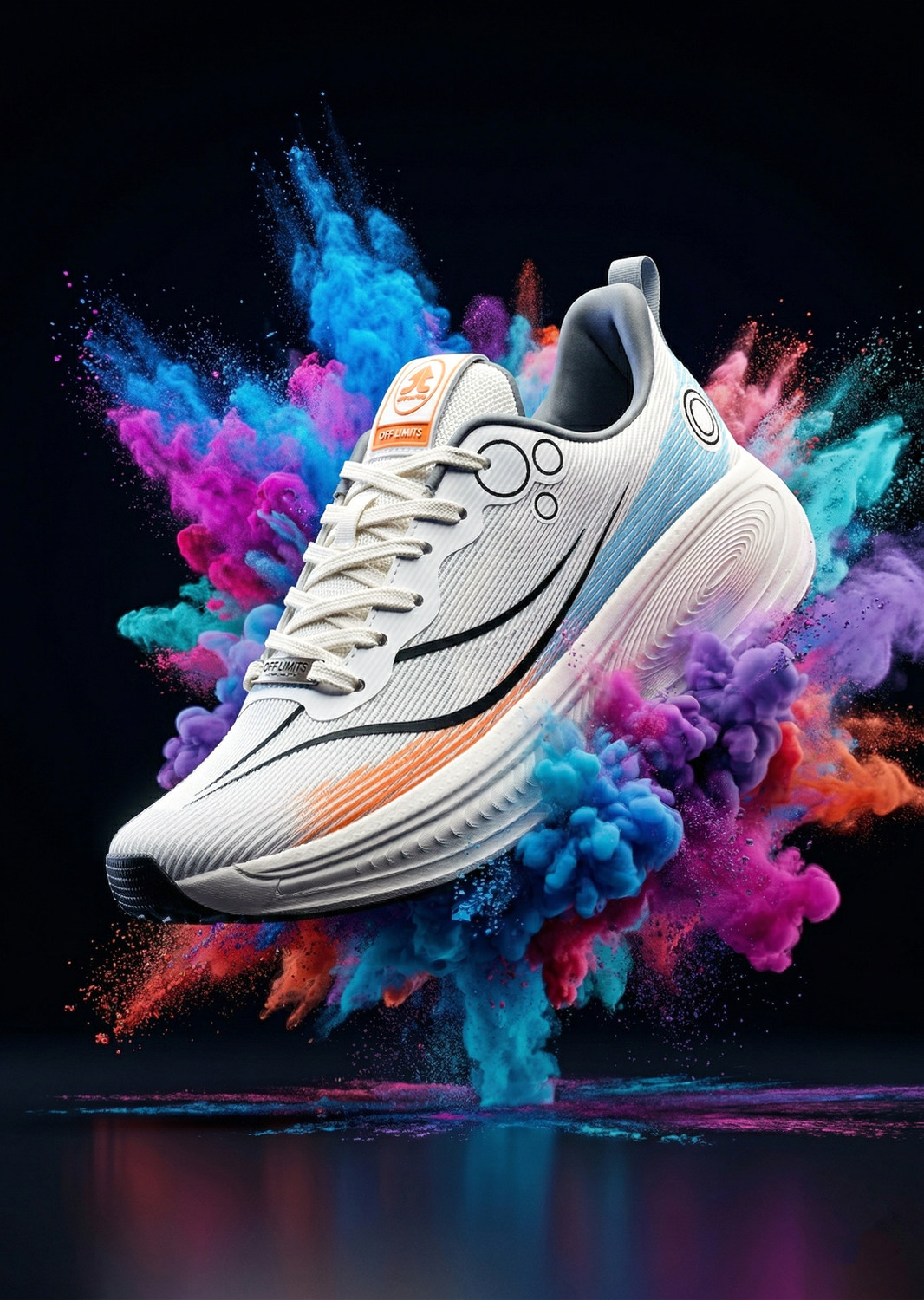 OFF LIMITS KRYPTON Running Shoes For Men (Off White, Blue, Orange , 11) - Image 1