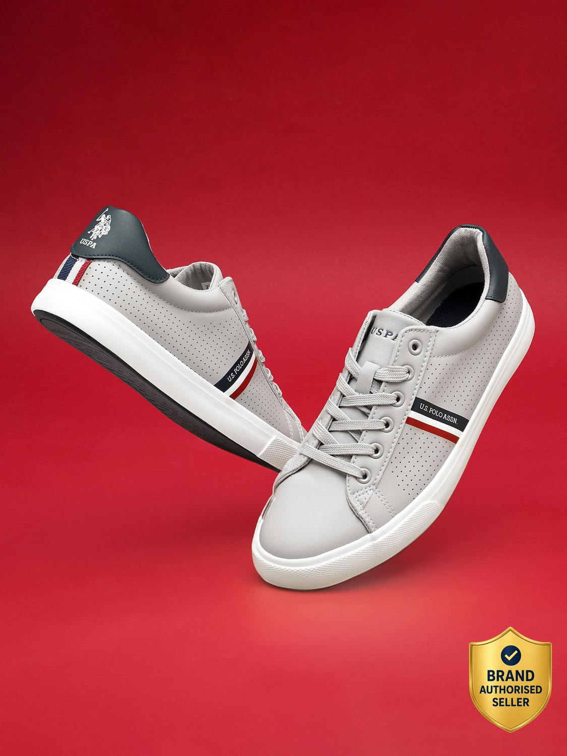 U.S. POLO ASSN. CAPRON 4.0 Sneakers (Grey, 7) - Image 1