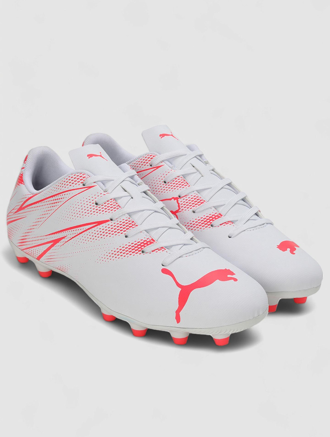 PUMA ATTACANTO FG/AG Football Shoes, White, Size 10 - Image 1