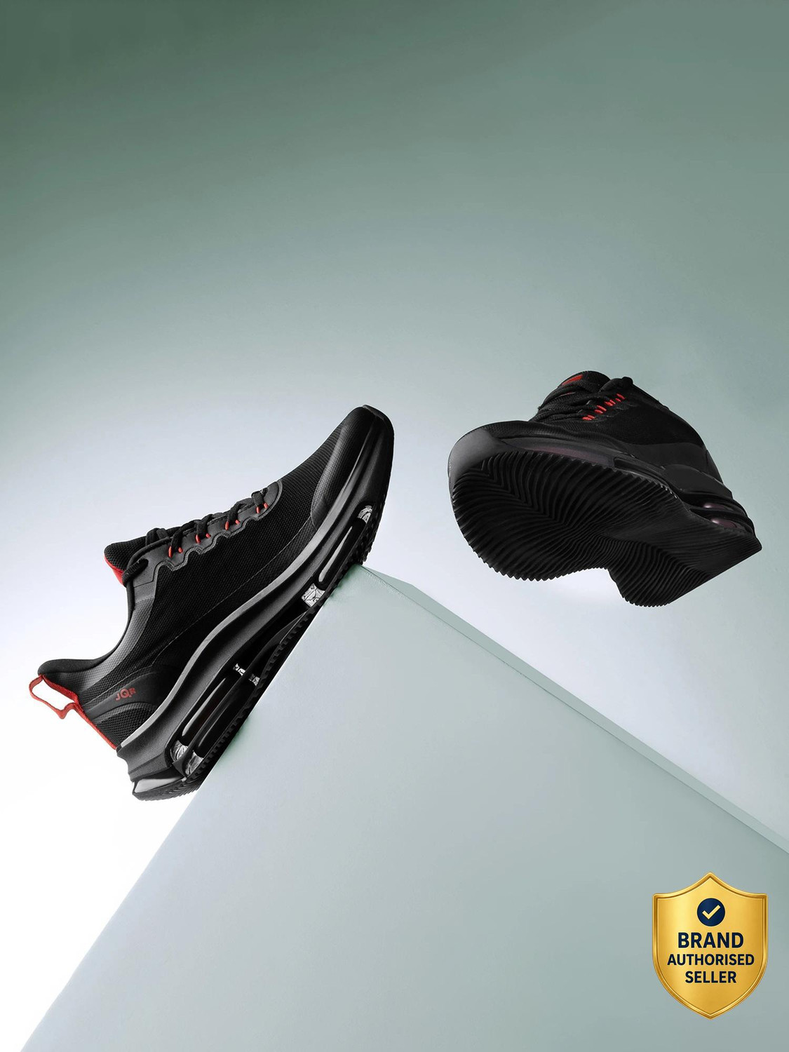 JQR MAX PLUS Running Shoes For Men (Black , 6) - Image 1