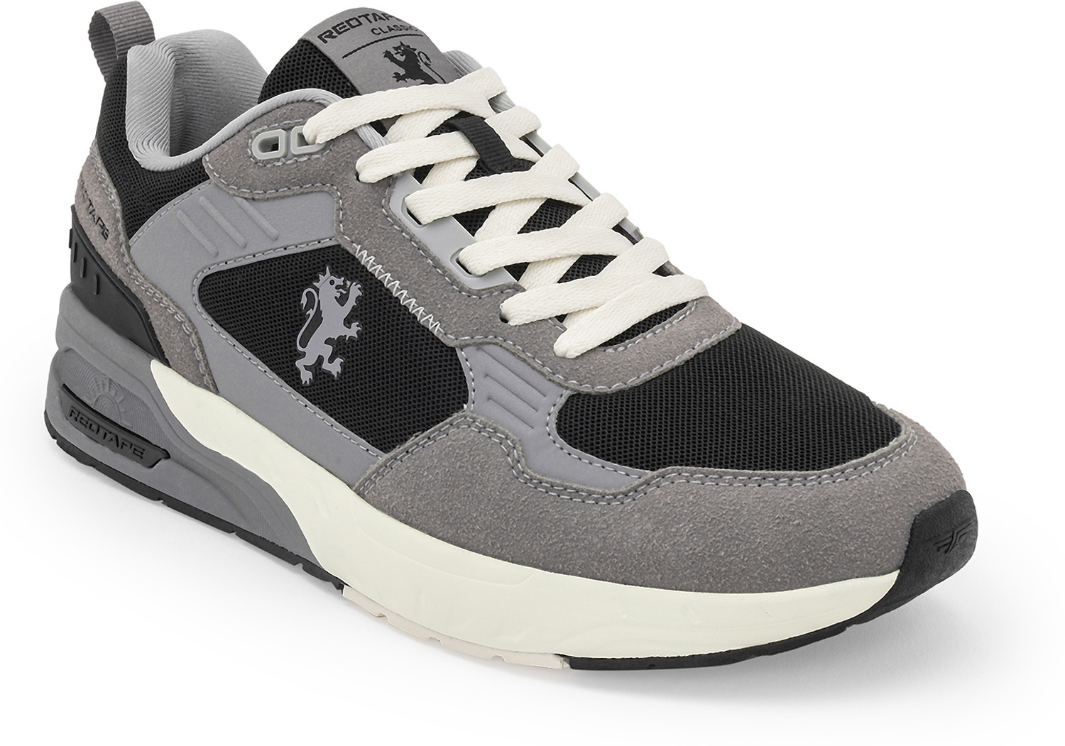 Red Tape Men's Grey Black Lifestyle Sneakers (Size 6) - Image 1
