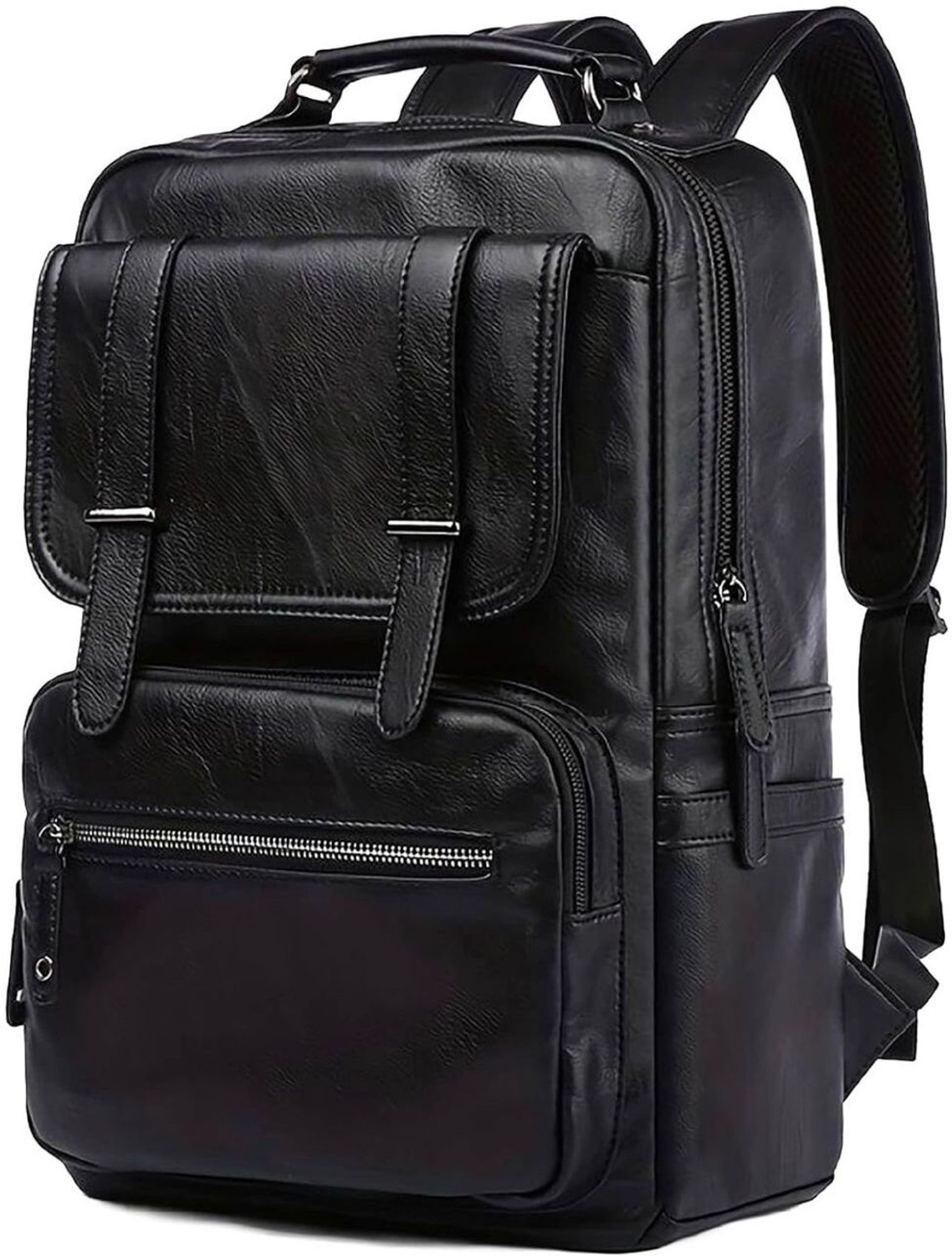 SKOVA LONDON 35L Vegan Leather Laptop Backpack Black - Image 1