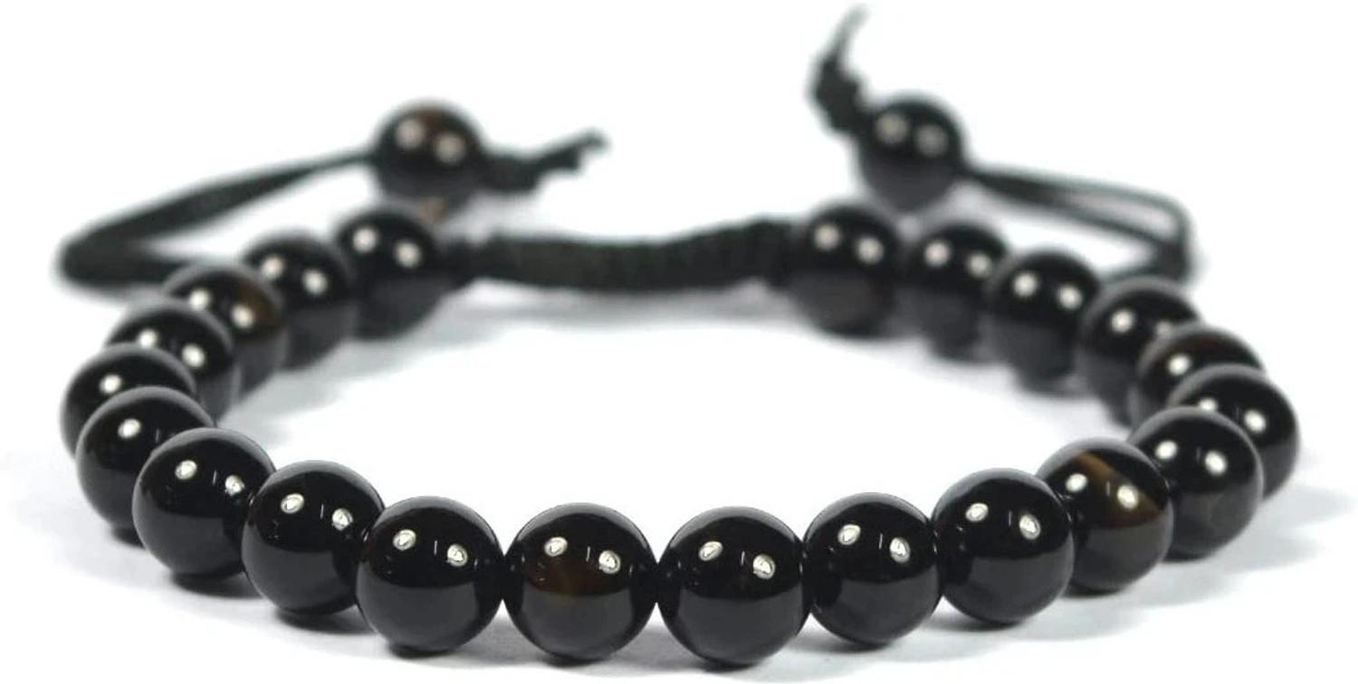 Aanya Jewels Stone Beads Crystal Bracelet Beige - Image 1