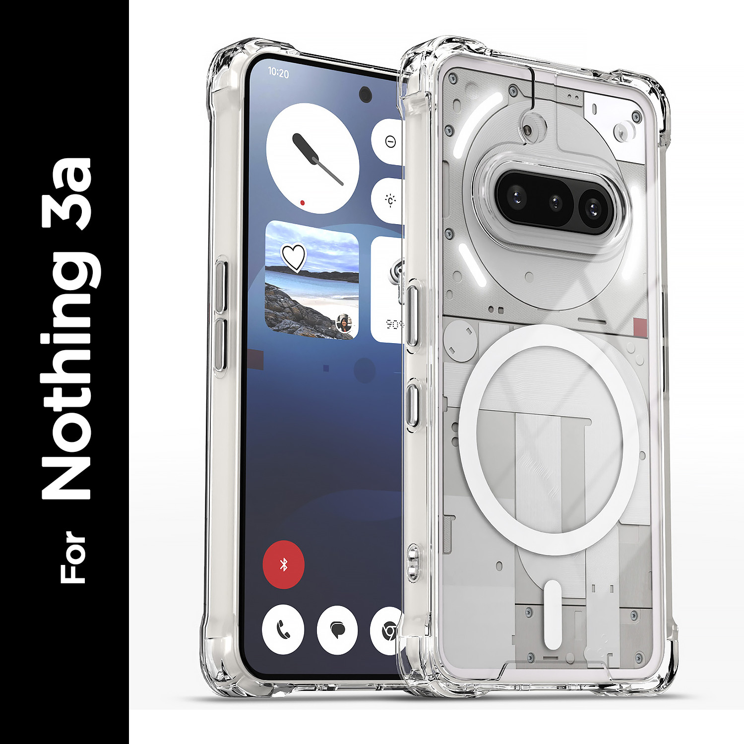 Pikkme Back Cover for Nothing Phone (3a) Transparent Grip Case - Image 1