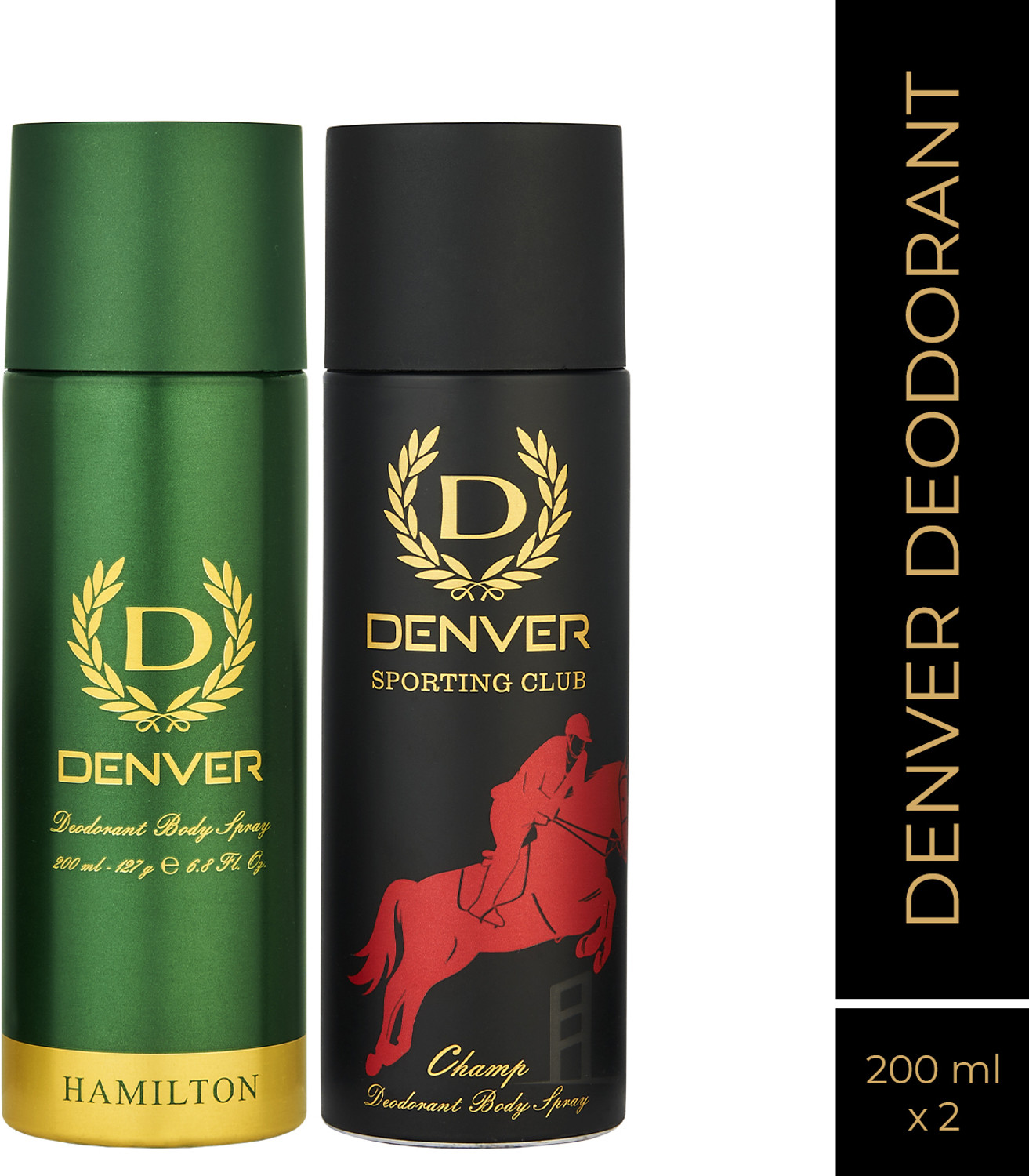 DENVER Hamilton 180 ml & Champ 180 ml Body Spray - For Men (360 ml, Pack of 2) - Image 1