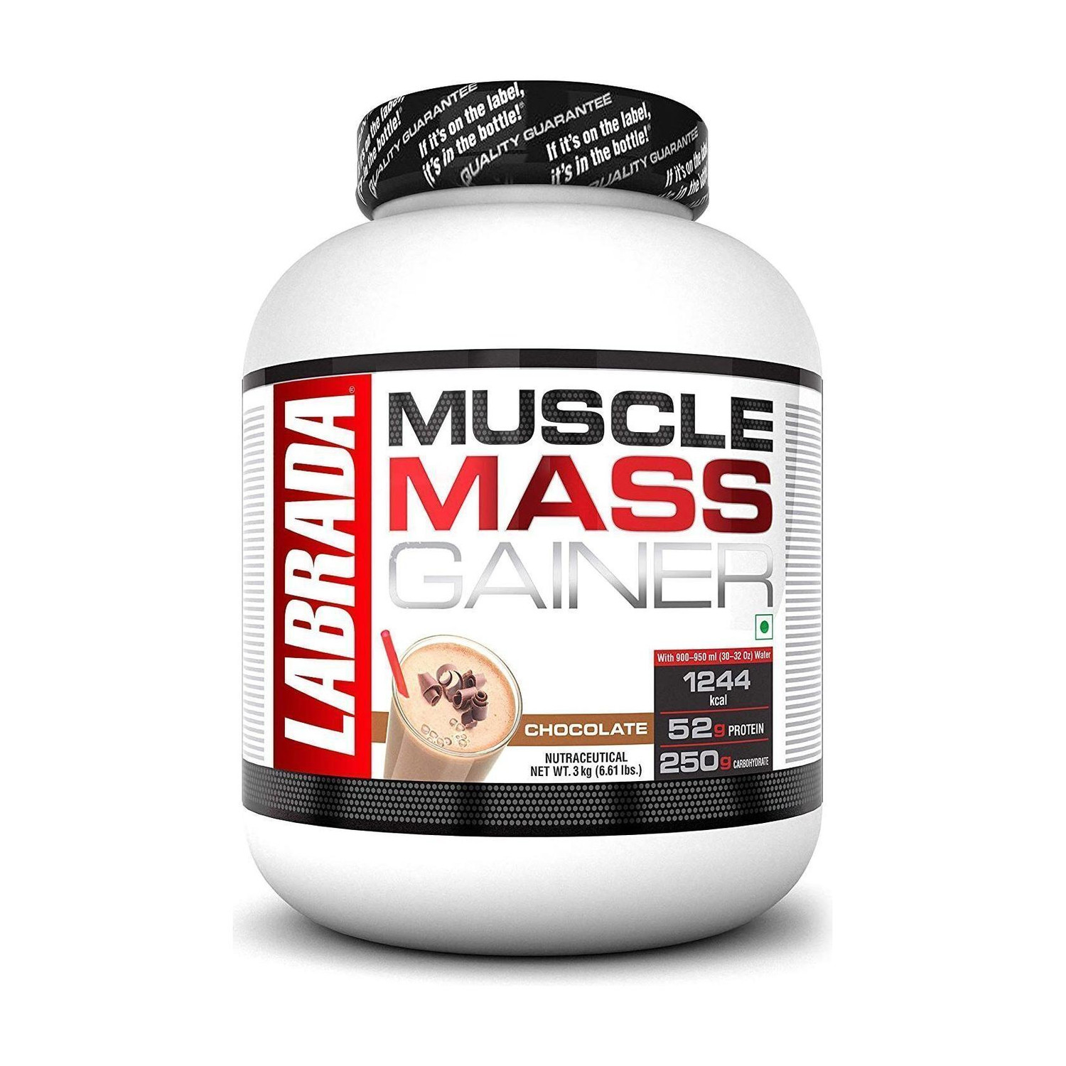 Labrada Muscle Mass Gainer Weight Gainer with Protein & Creatine Weight Gainers/Mass Gainers (3 kg, Chocolate) - Image 1
