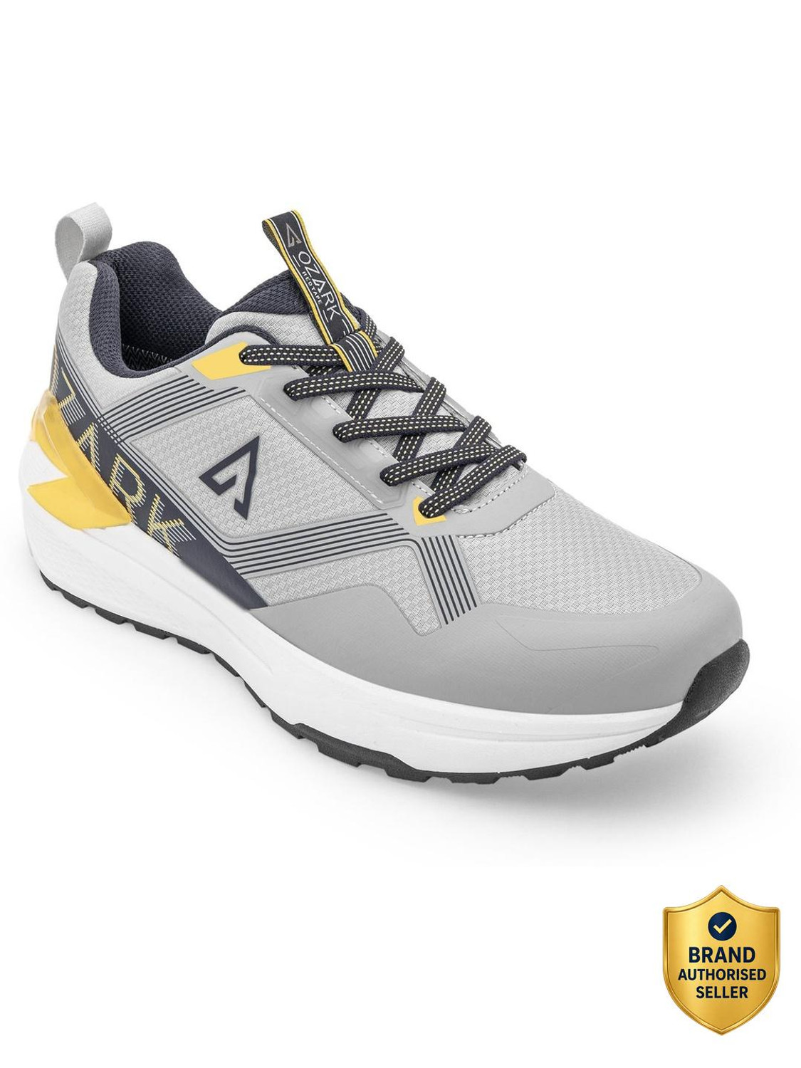 RED TAPE Ozark Outdoor Trail All-Terrain Performance Running Shoes For Men (Grey, White , 10) - Image 1