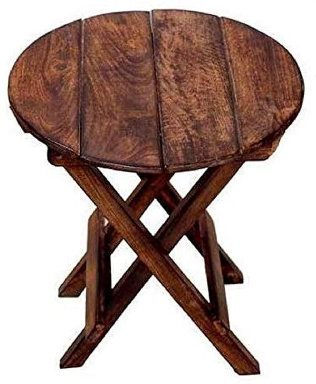 Giftoshopee Solid Wood Corner Table, Wooden Finish - Image 1