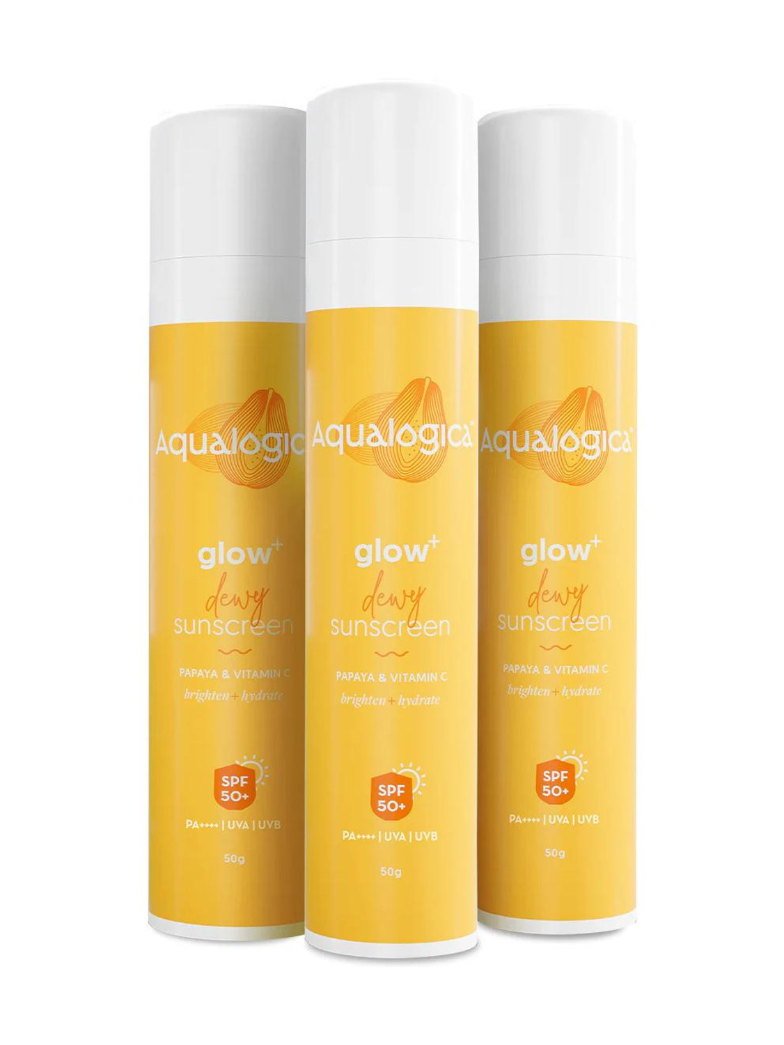 Aqualogica Sunscreen SPF 50 PA++++ Glow+ 150g - Image 1