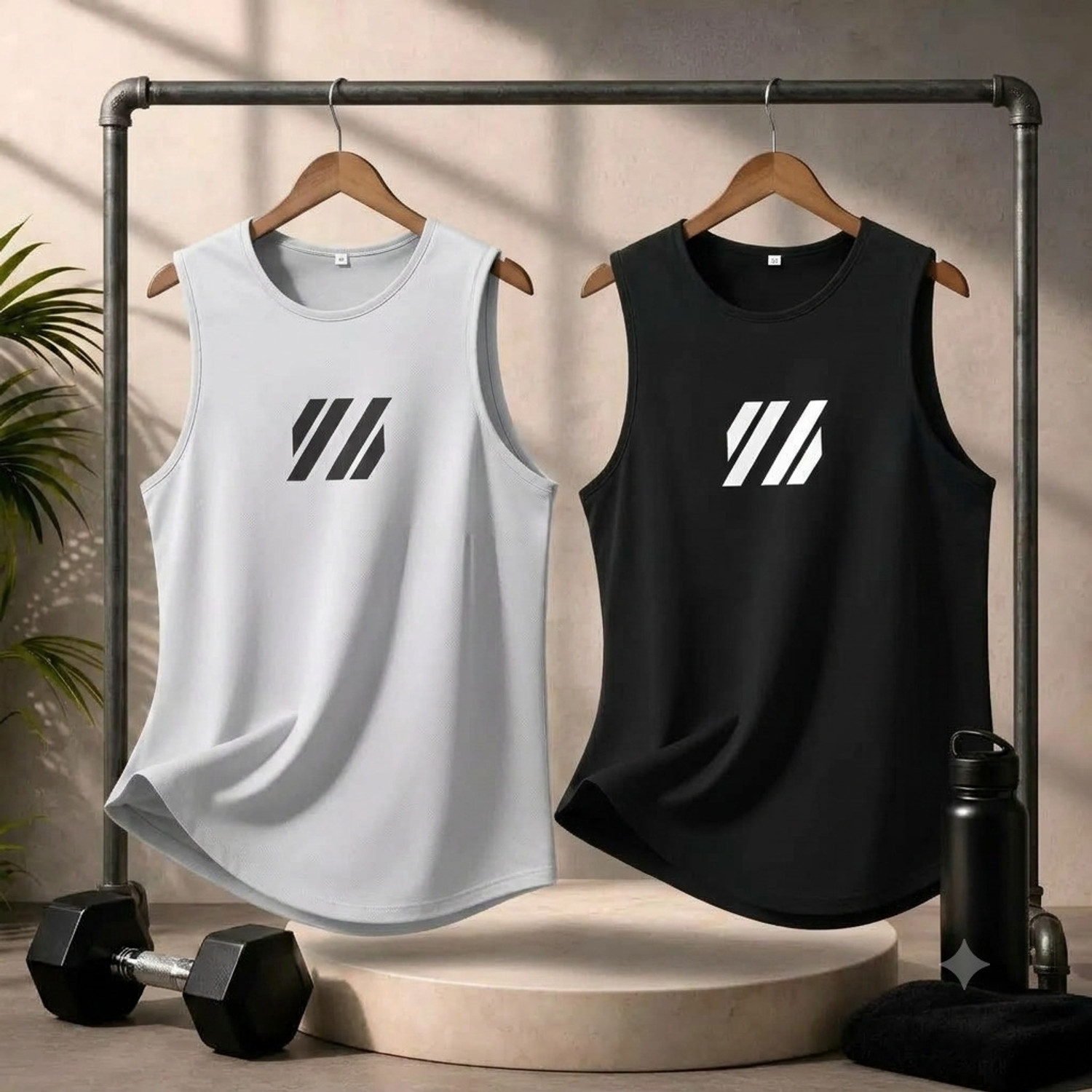 Dione Cotton Fabric Gym Vest (Pack of 2) - Image 1