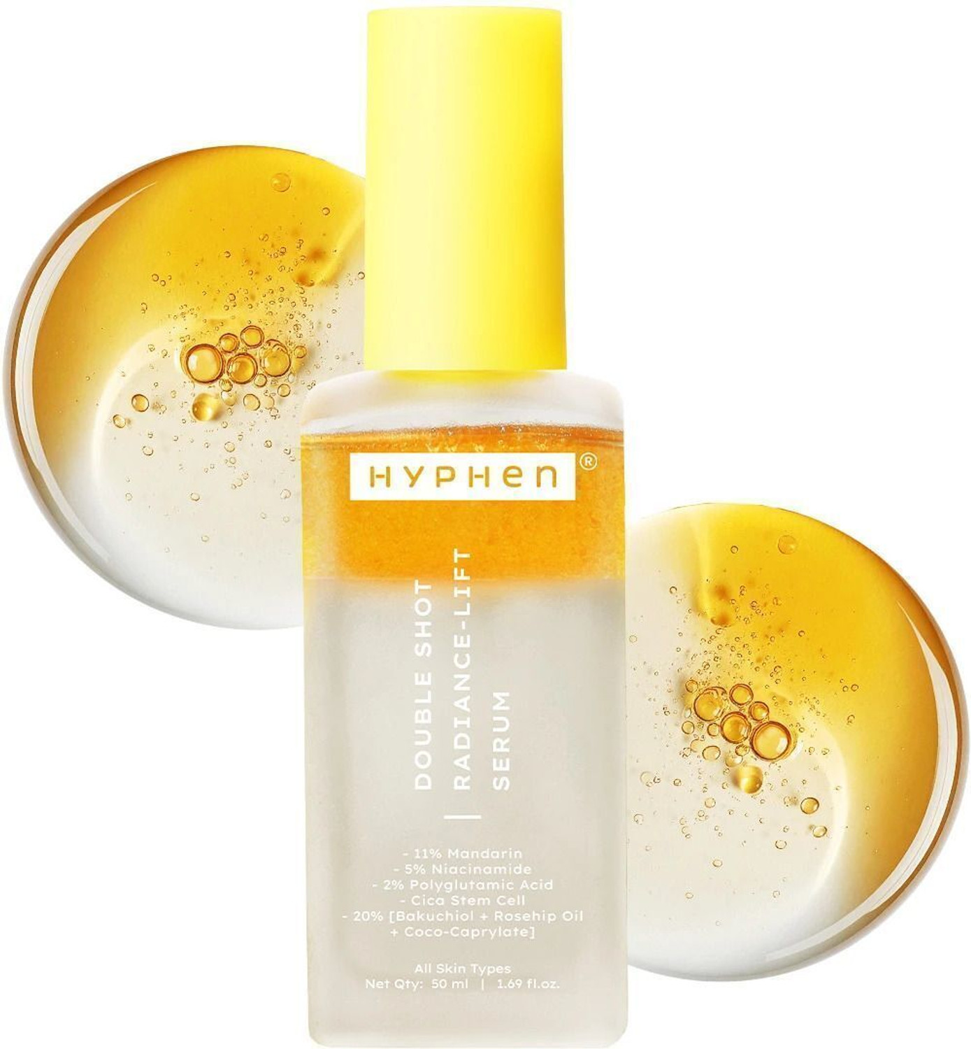 HYPHEN Double Shot 18% Brightening + 20% Collagen Face Serum, 50ml - Image 1
