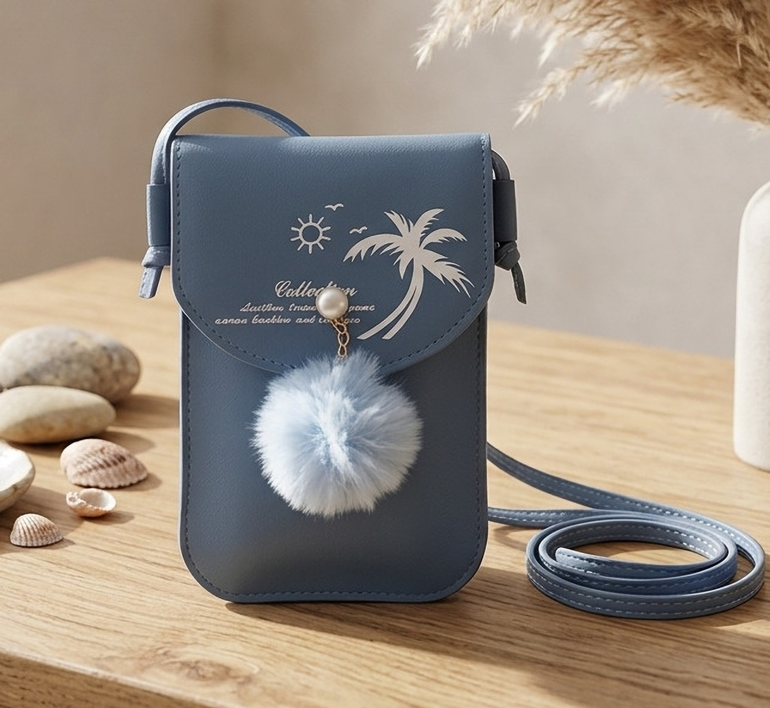 Mahabal Blue Girls Sling Bag Medium Coconut Mobile Pouch - Image 1