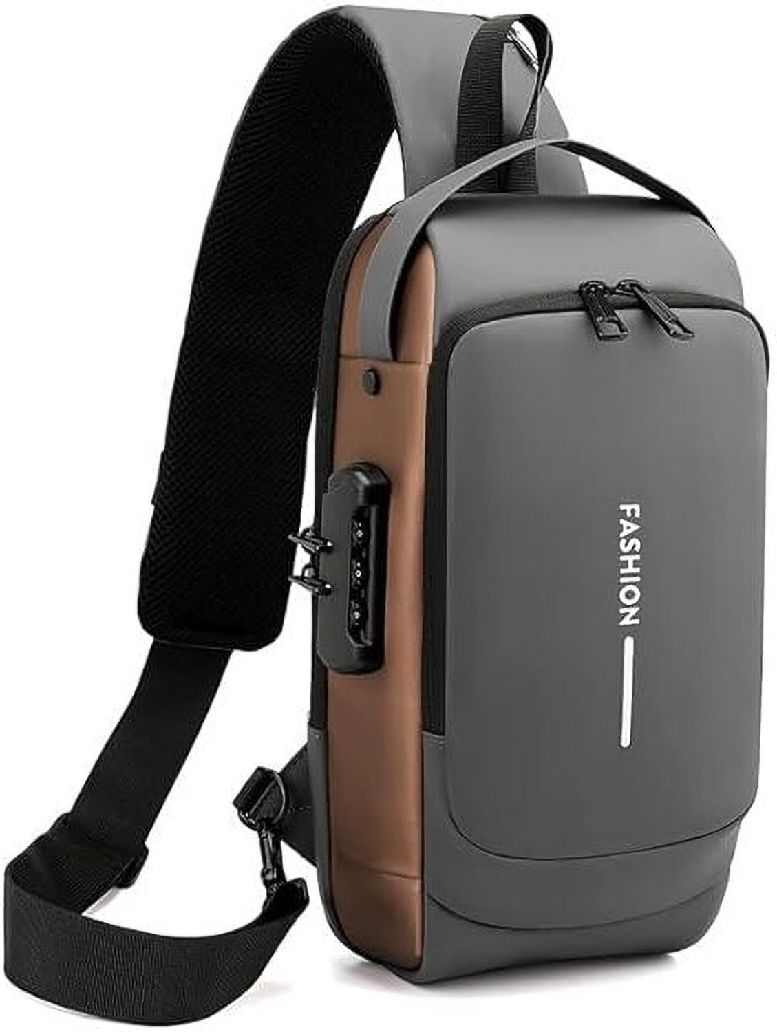 Zakheza 1.5 L Backpack Waterproof Crossbody Sling Bag with USB Charger port â Stylish Unisex Backpack (Multicolor) - Image 1