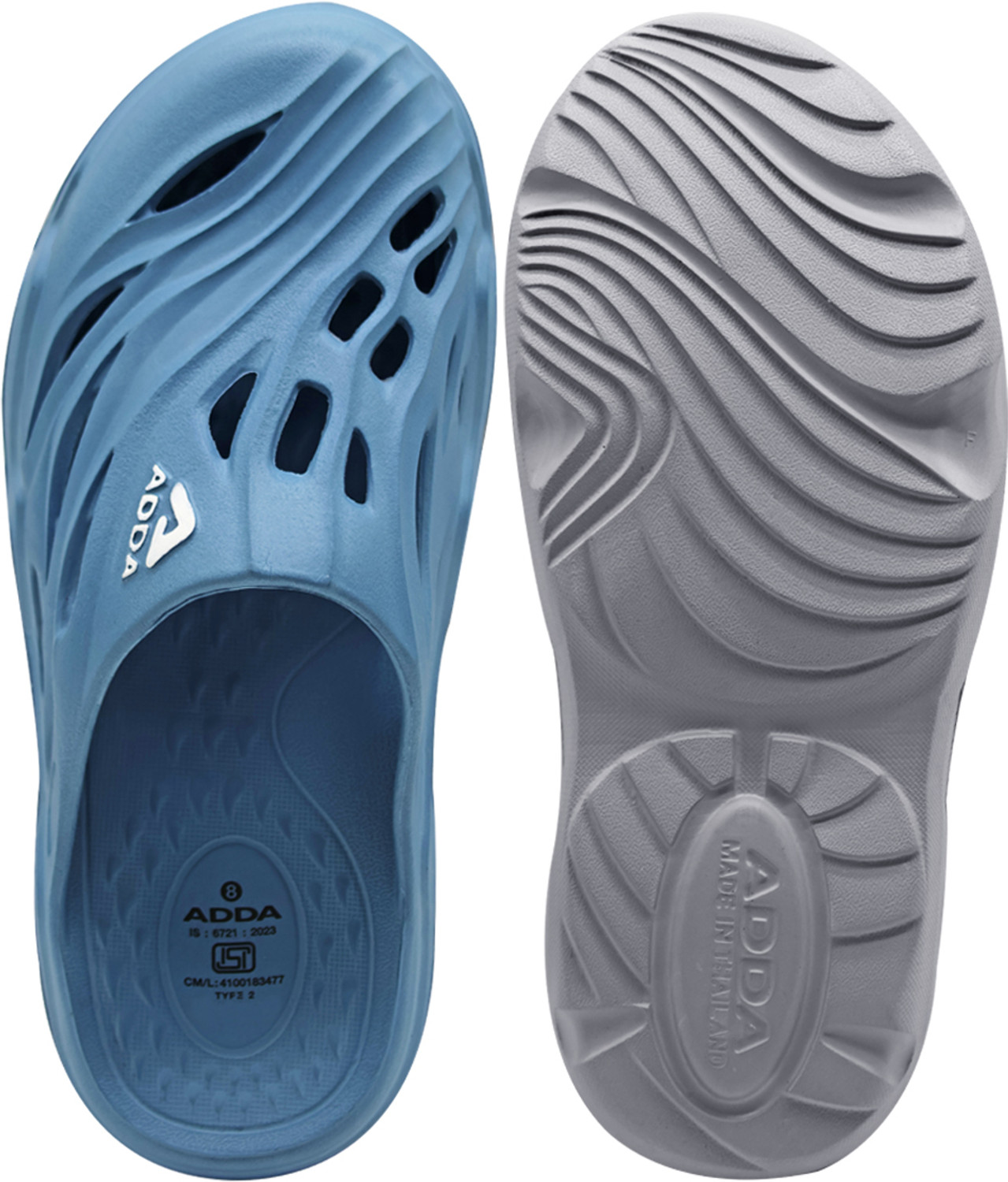 Adda Men Slides Blue Size 7 - Image 1