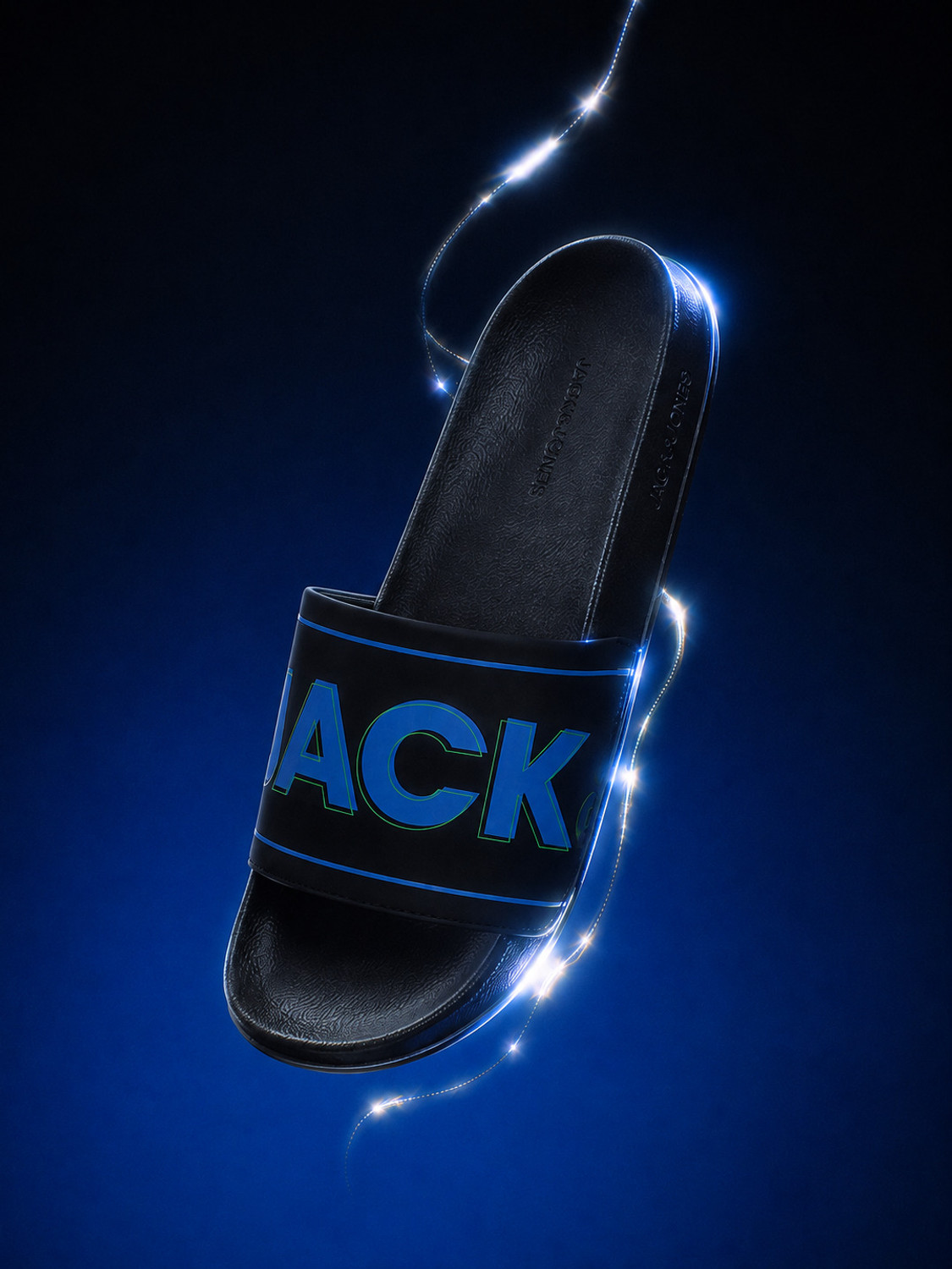 JACK & JONES Men Slides Black Size 6 Euro - Image 1