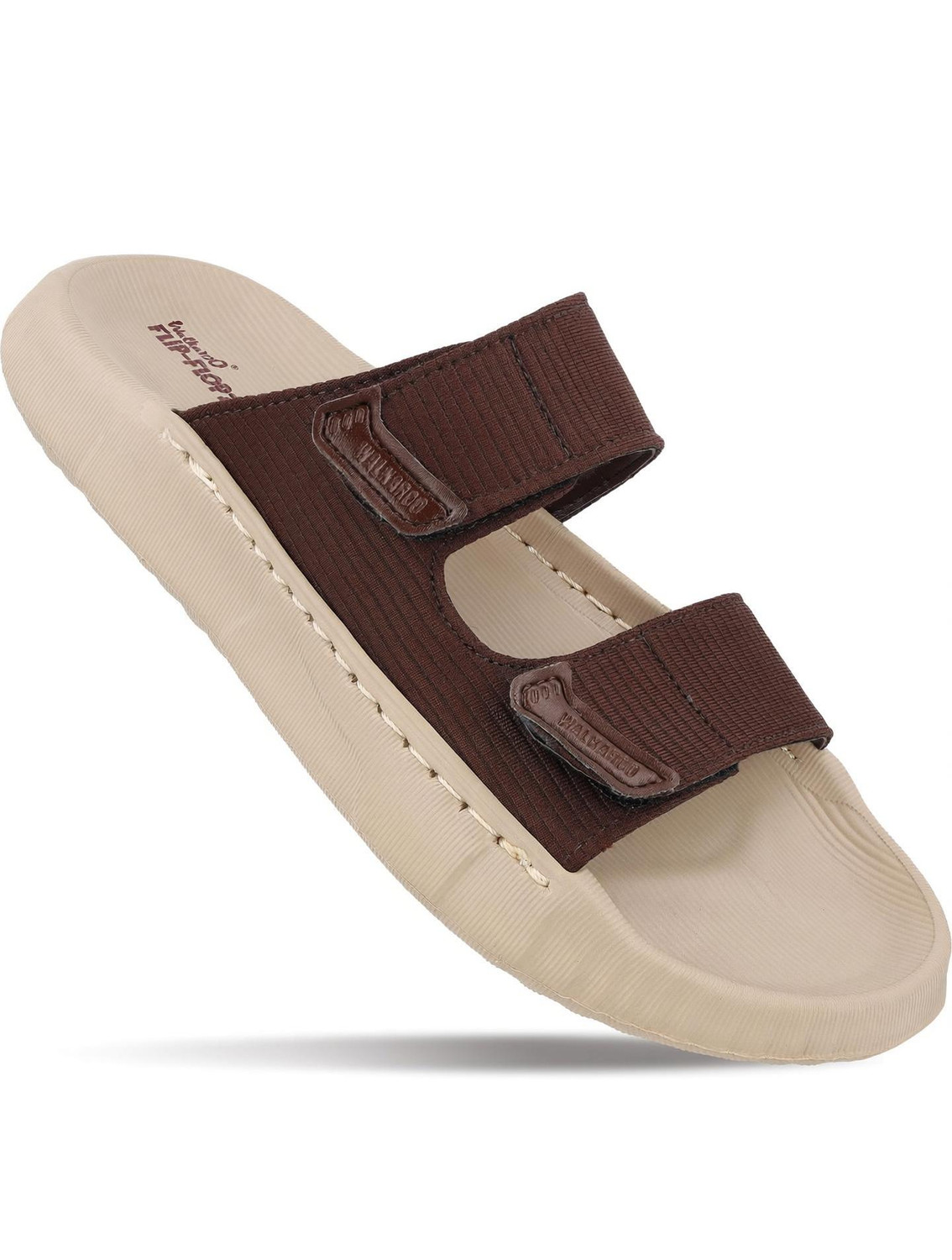 WALKAROO Men Flip Flops Brown Size 7 - Image 1