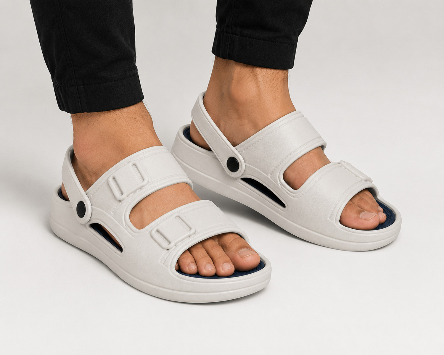 Lakhani Vardaan Men Flip Flops (Grey , 9) - Image 1